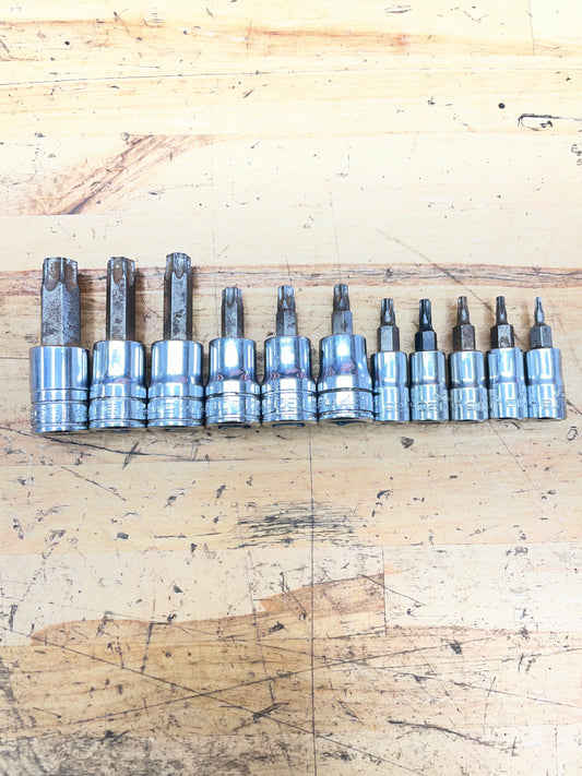 Snap On Torx Socket Set 11pc USA T8-T55