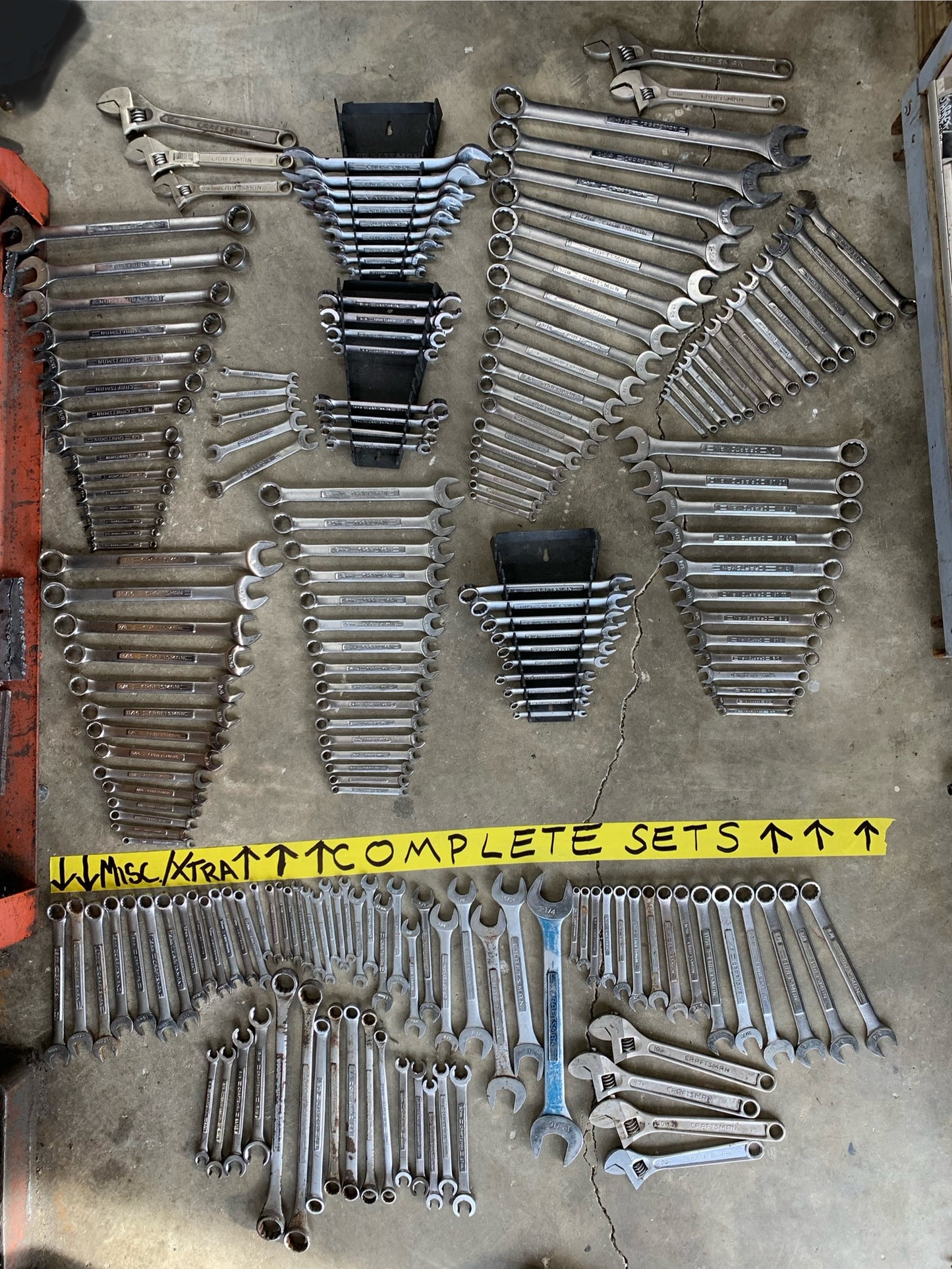100% USA Craftsman Massive Tool Lot 13 COMPLETE WRENCH SETS SAE & Metric 196Pc