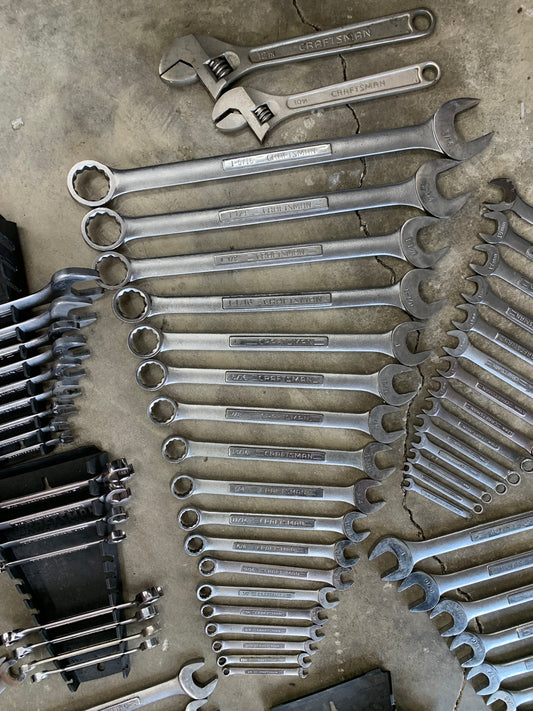 100% USA Craftsman Massive Tool Lot 13 COMPLETE WRENCH SETS SAE & Metric 196Pc