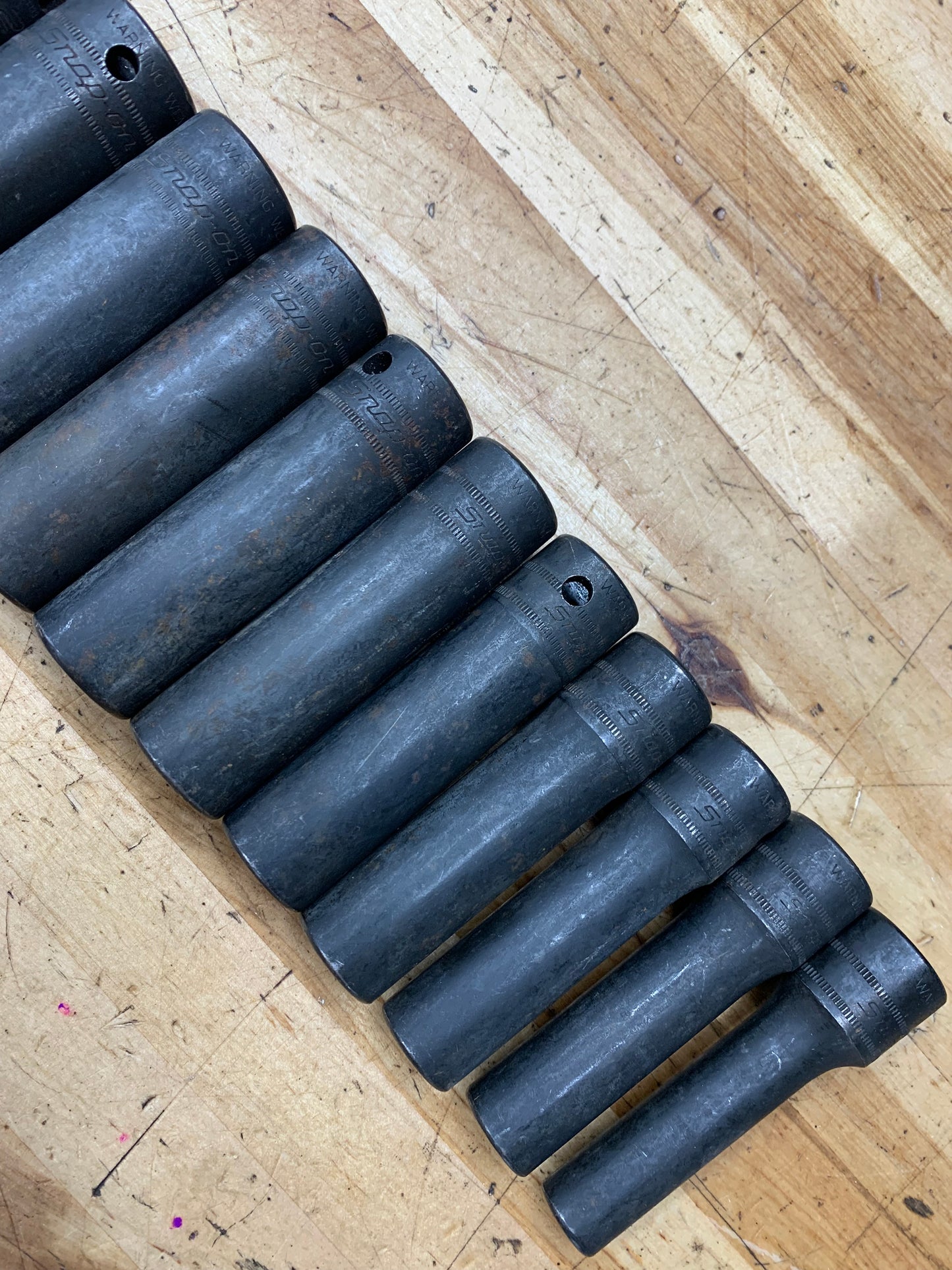 Snap On 1/2" Metric Deep Impact Socket Set 10-24mm USA 15pc 315SIMMYA