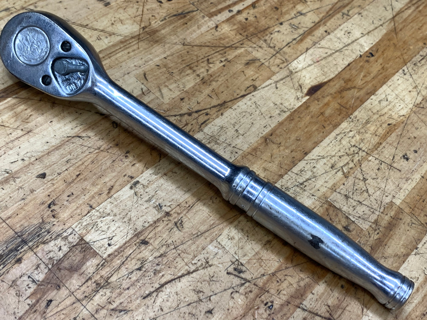Snap On 1/2" Vintage 1985 Chrome Handle Ratchet USA SL710
