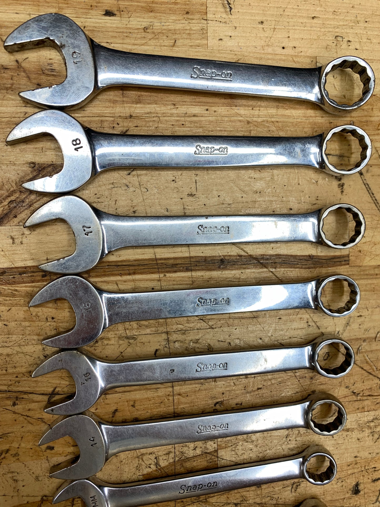 Snap On Metric Short Pattern Wrench Set 13pc 7-19mm USA