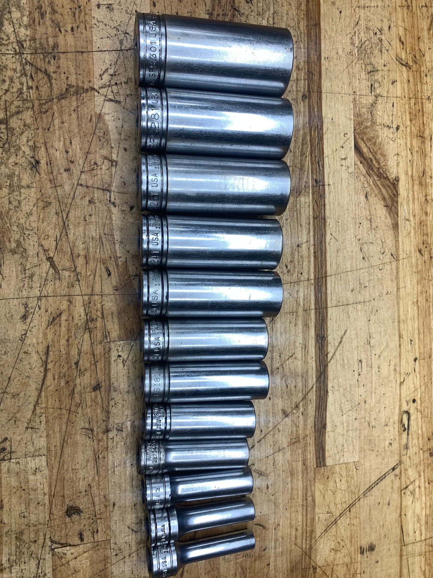 Snap On 3/8" SAE Deep Socket Set 12pc USA