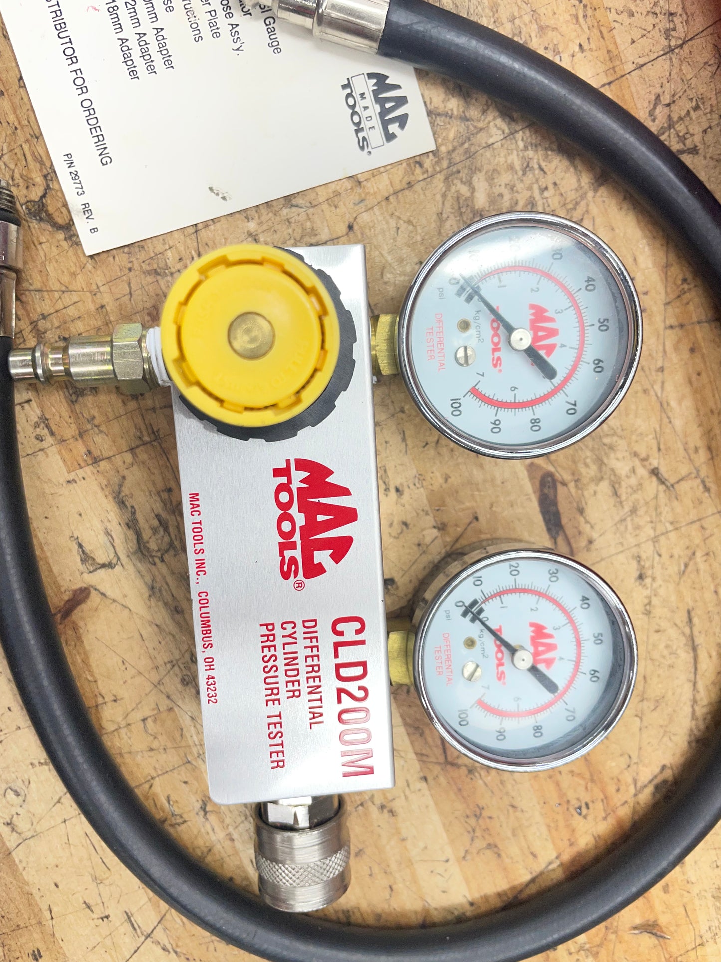 Mac Tools Leak Down Differential Cylinder Pressure Tester LIKE NEW CLD200M