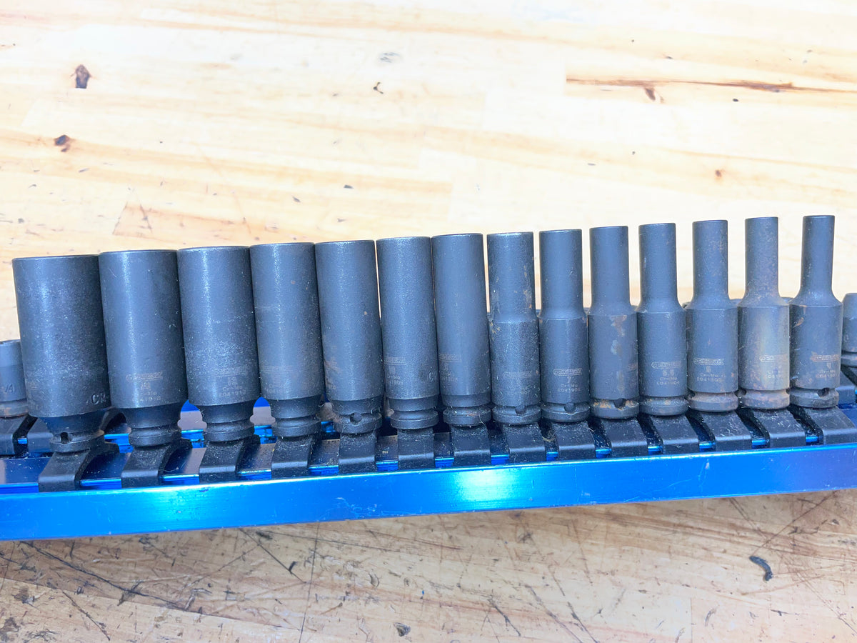 Expert 1/4” SAE & Metric, Deep & Shallow Impact Socket Set Tray E041642
