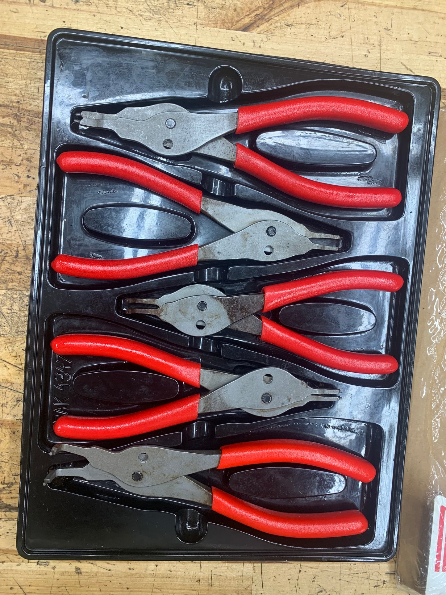 Snap On Snap Ring Plier Tray Set 5pc USA SRPC105
