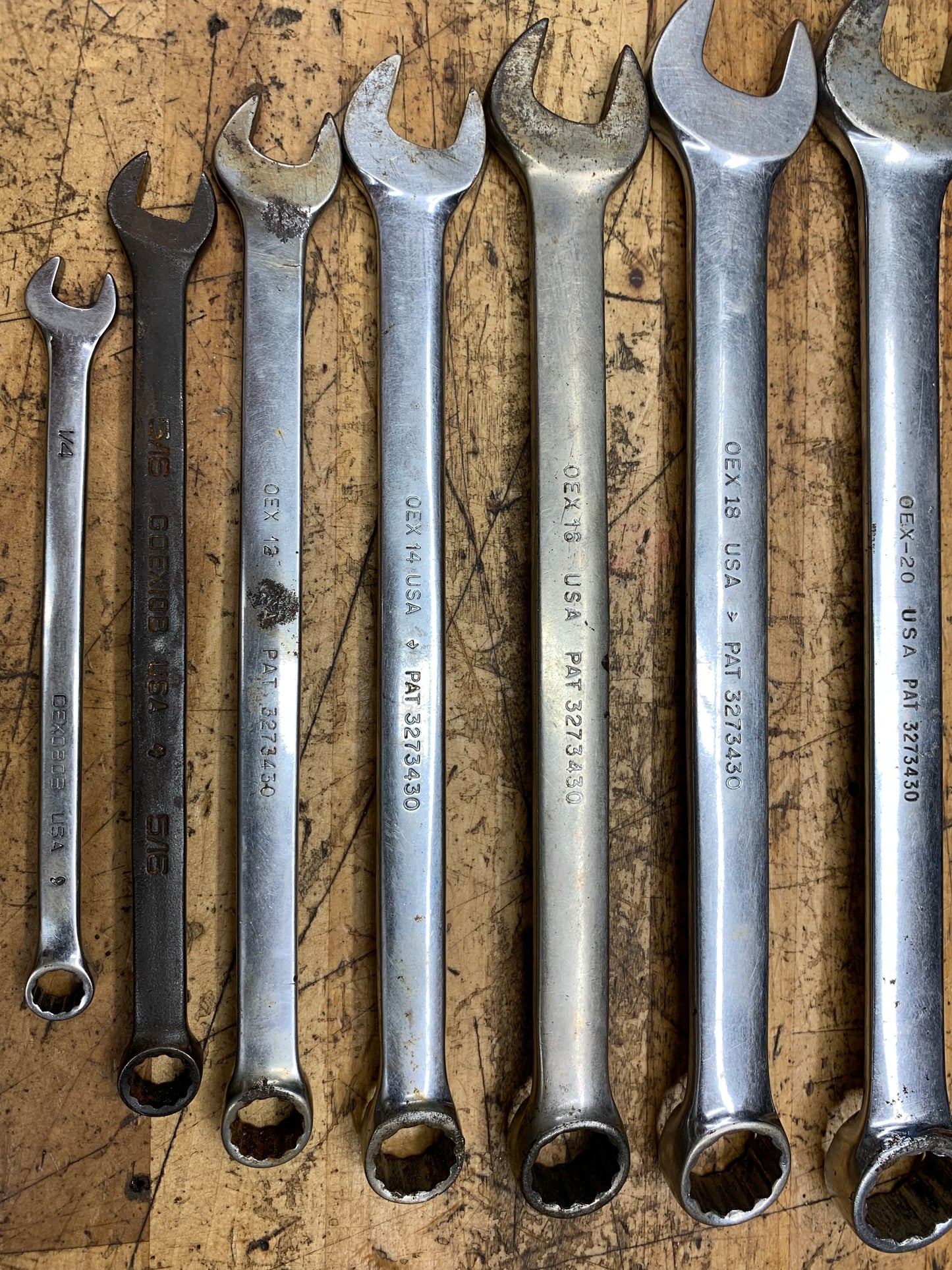 Snap On SAE Combo Wrench Set 10pc. 5/16" to 13/16" USA