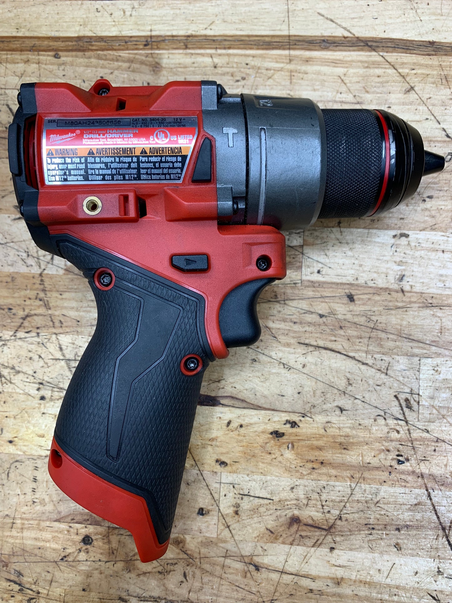 Milwaukee 12v FUEL Hammer Drill 3404-20