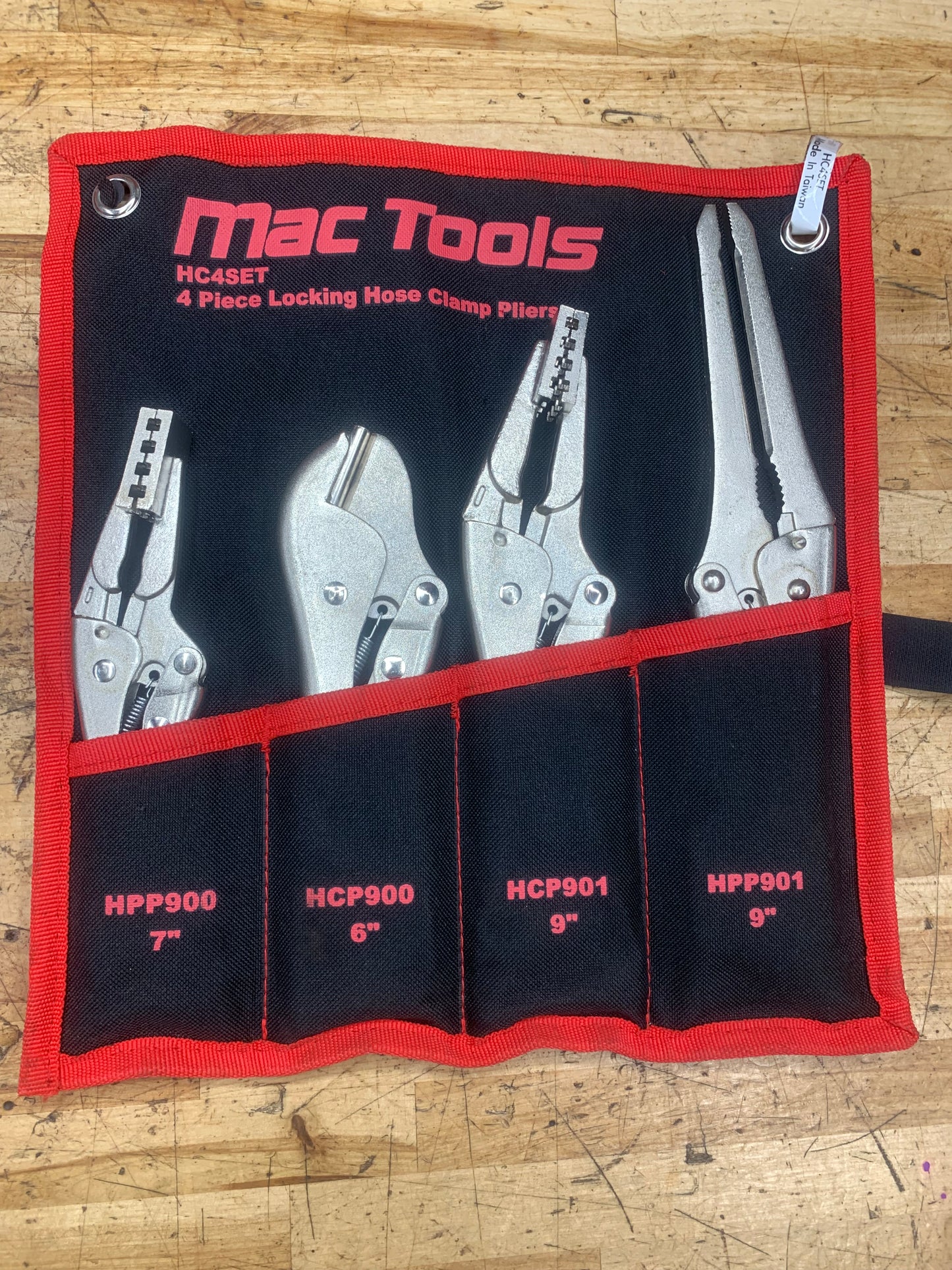 Mac 4pc Locking Hose Clamp Plier Set HC4SET