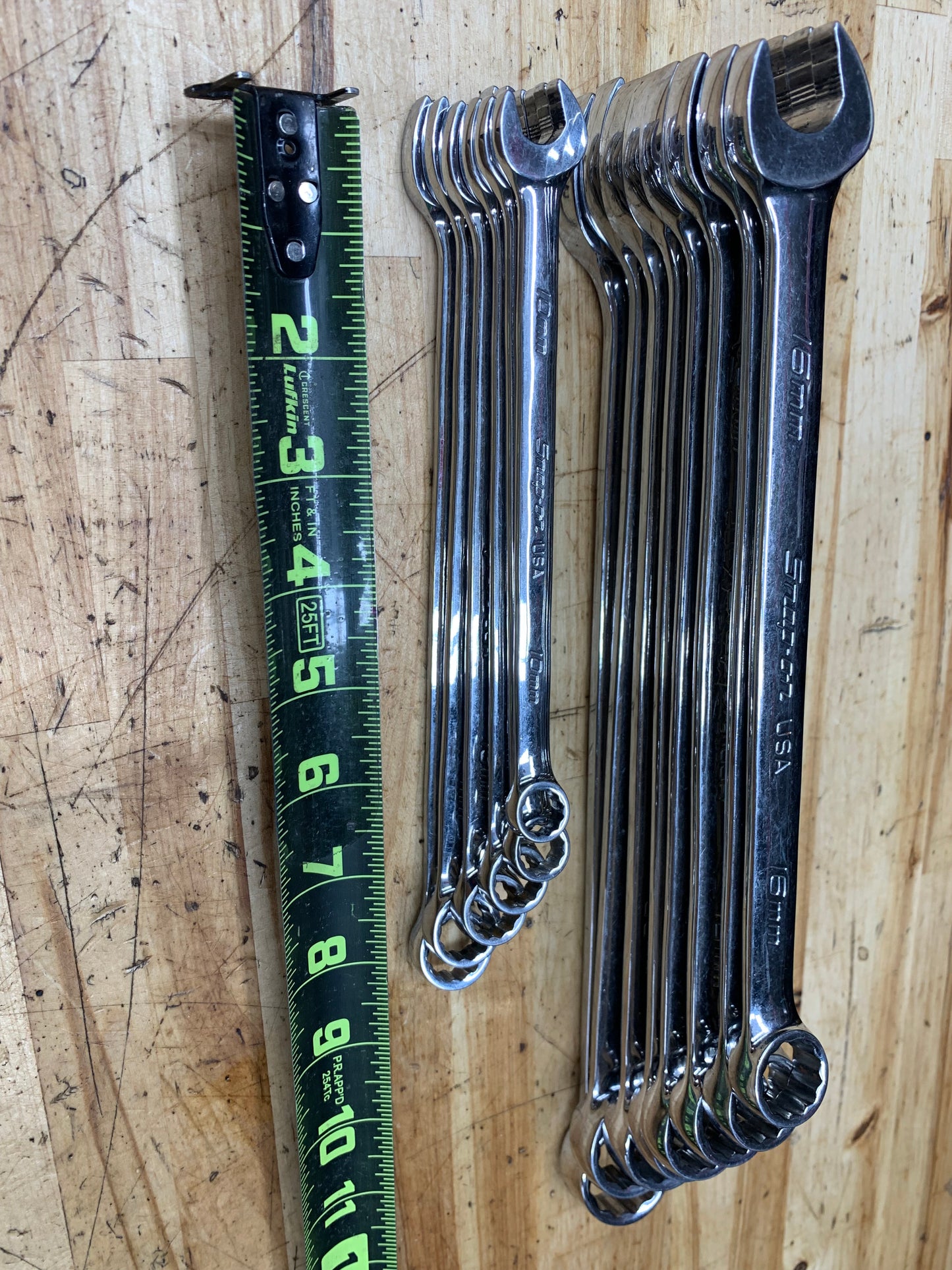 Snap On Metric Flank Drive Plus* Combo Wrench Set 10-24mm 14pc. USA OEXM713B (+24mm)