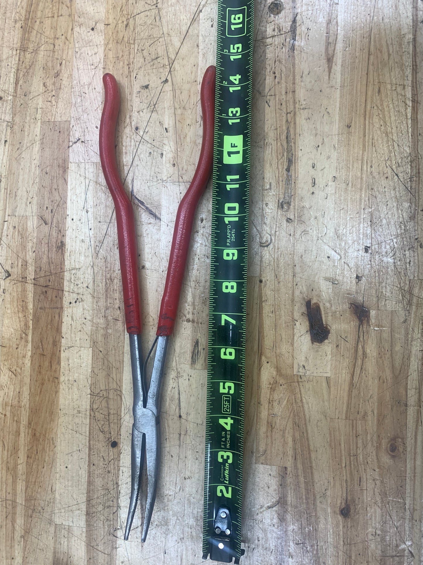 Snap On Long Bent 45 deg. Needle Nose Pliers 415CP