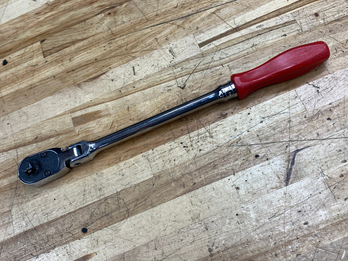 Snap On 3/8" Flex Head Ratchet Red Hard Handle FHLFD80A