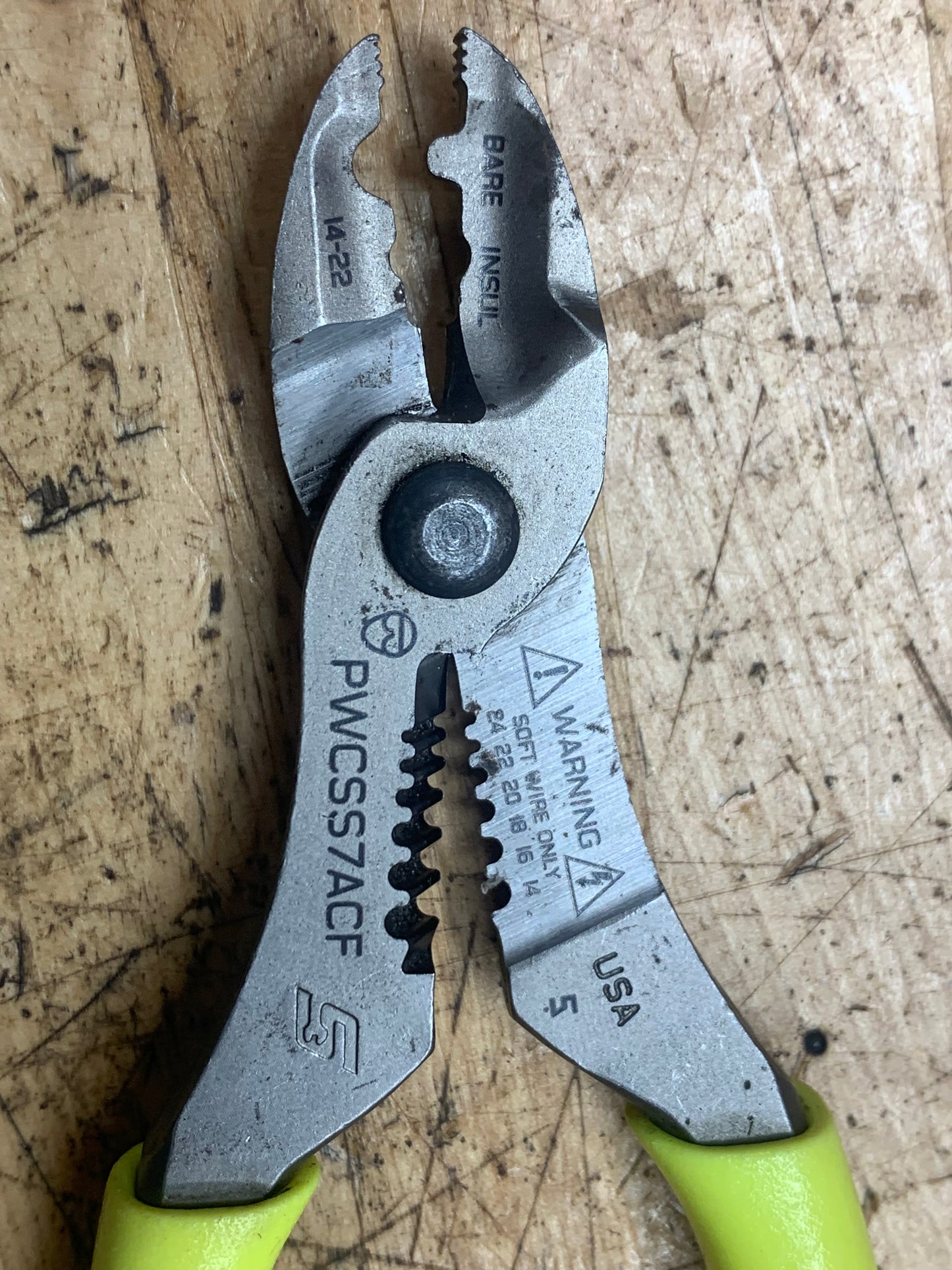 Snap On Wire Crimping Stripping Pliers USA PWCSS7ACF