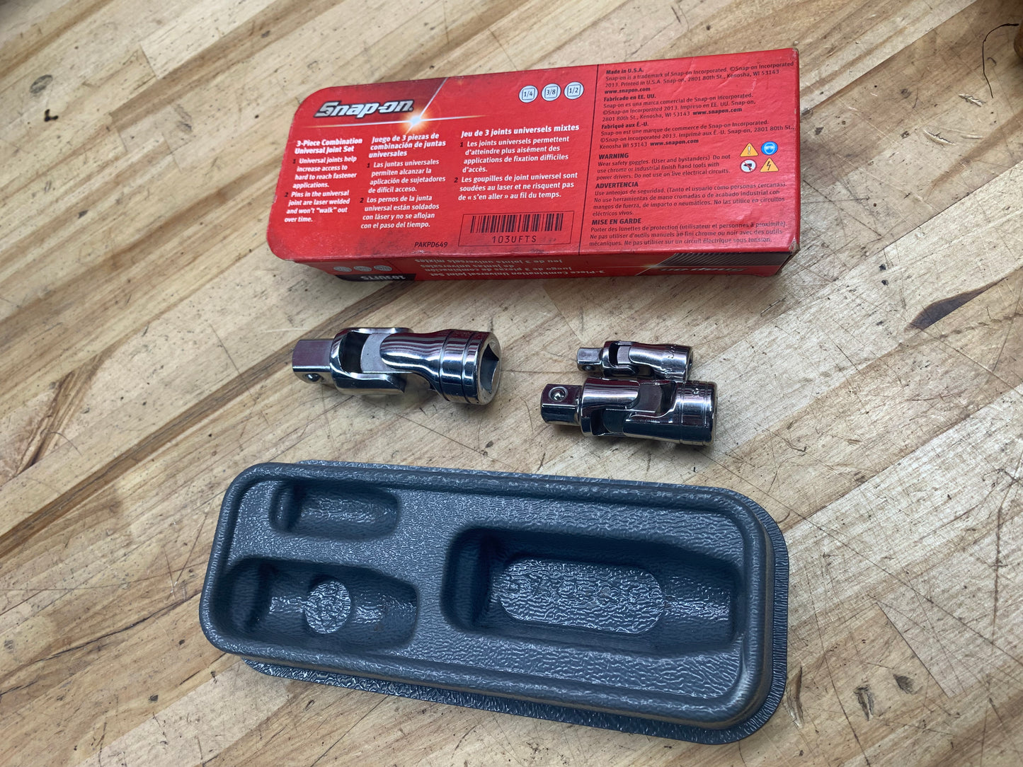 Snap On Chrome Universal Swivel adapter tray set 103UFTS