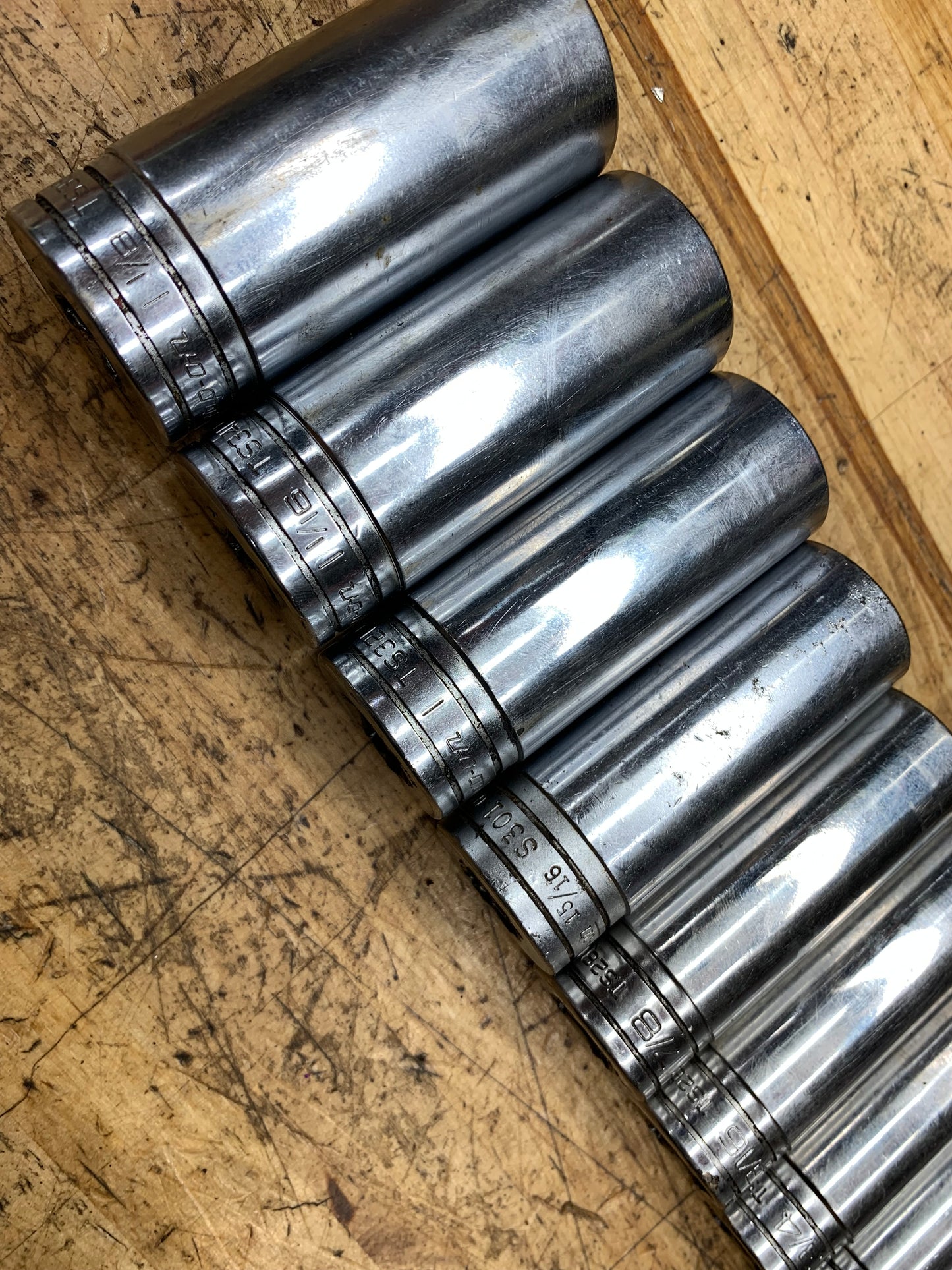 Snap On 1/2" SAE Deep Socket Set 13pc USA 313TSYA