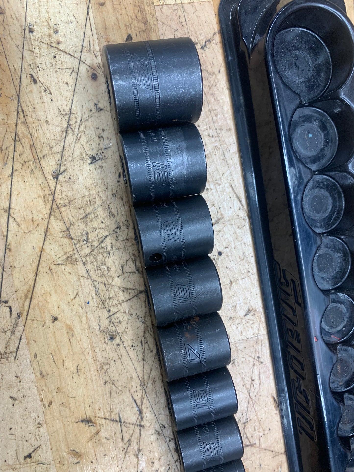Snap On 3/8” Metric Shallow Impact Socket Set 14pc 8-24mm USA 214IMFMYA