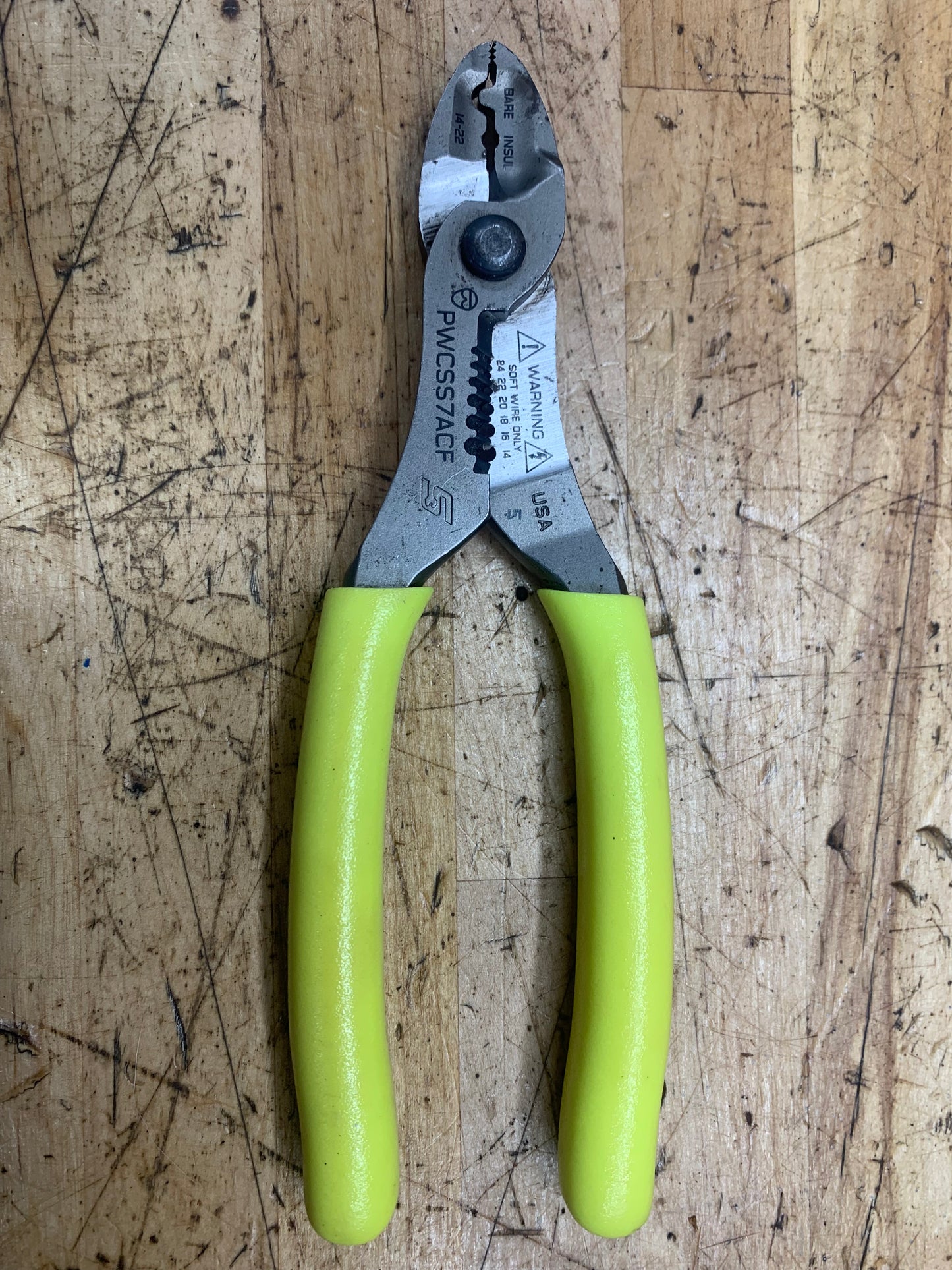 Snap On Wire Crimping Stripping Pliers USA PWCSS7ACF