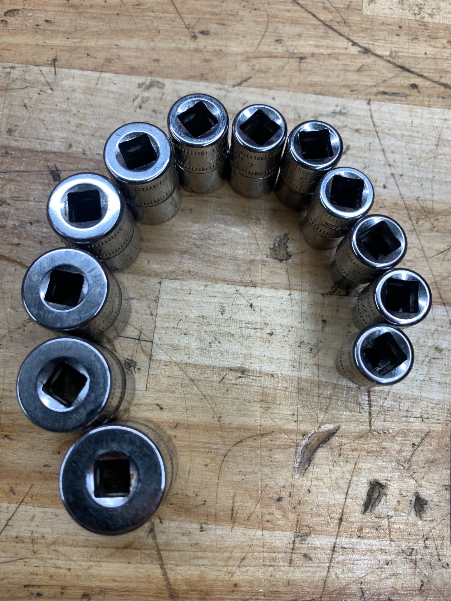 Snap On 1/4” Metric Shallow Socket Set 12pc, 5-15mm USA 112TMMY