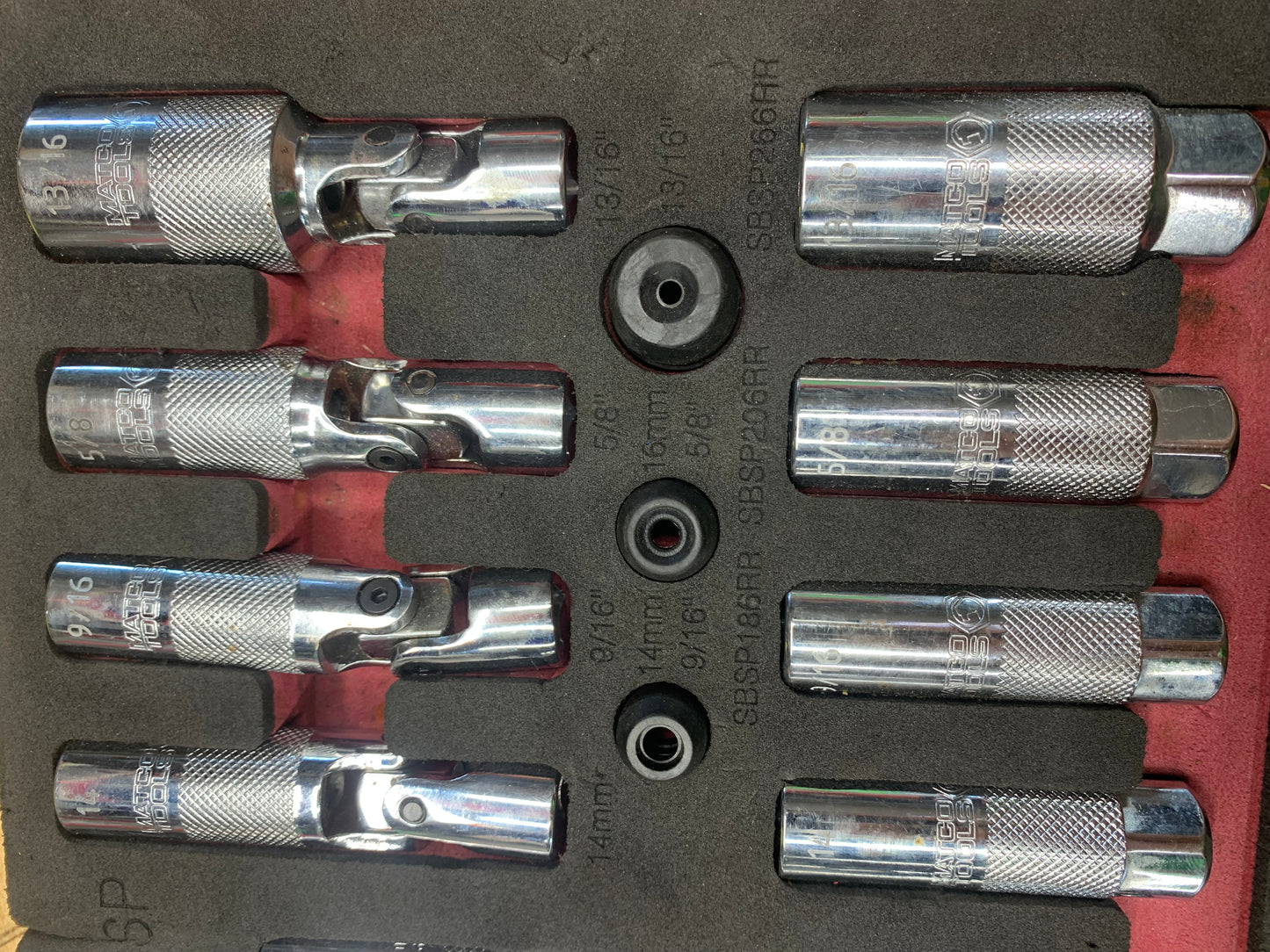 Matco Master Spark Plug Socket Set Foam SB13SP