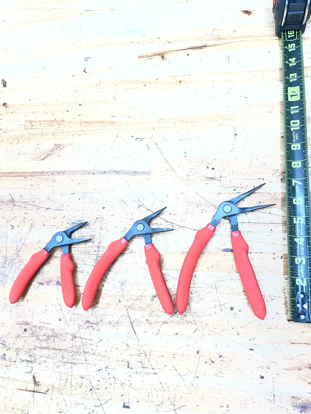 EZ Red 3pc Right Angle Pistol Grip Kiwi Pliers