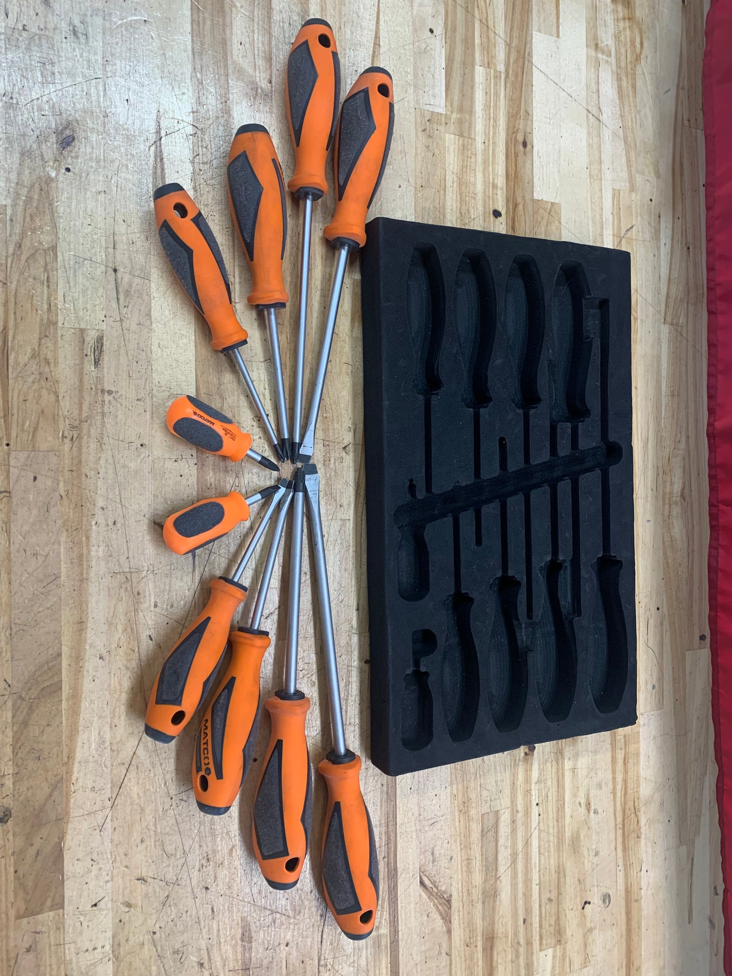 Matco screwdriver foam set 10pc SSPCO10C