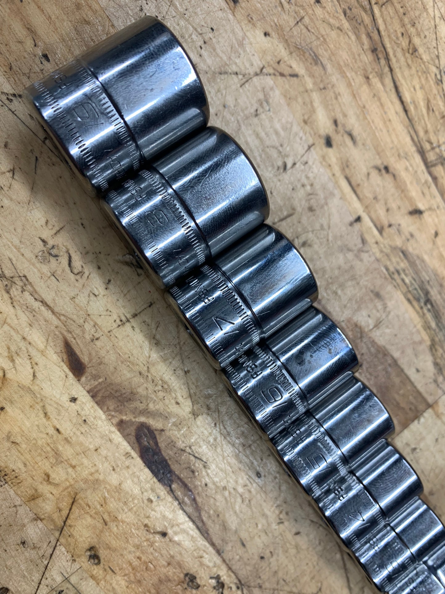 Snap On 3/8” Metric 12pc Shallow Socket Set 8-19mm USA 212FSMY