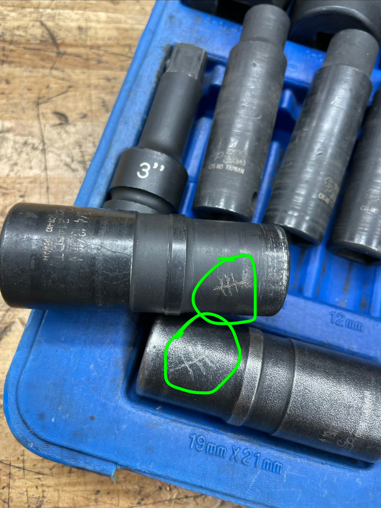 GP 1/2” Metric/SAE Deep Impact Socket Sets Grey Pneumatic 1512DM
