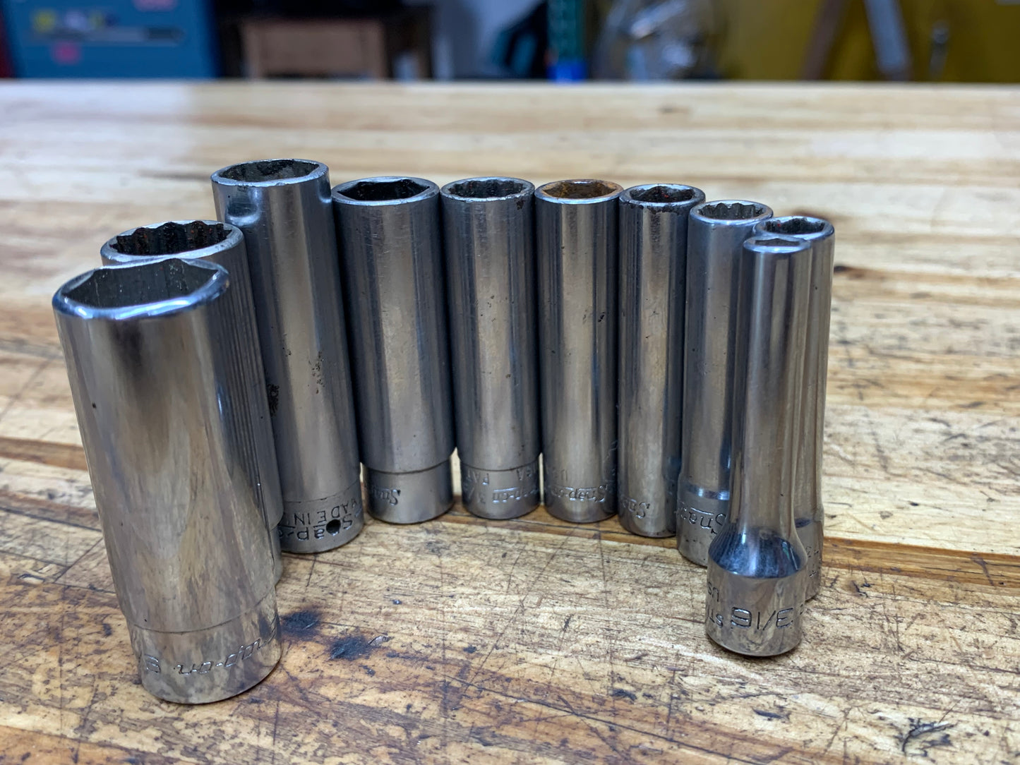 Snap on 1/4" SAE Deep Socket Set 10pc USA