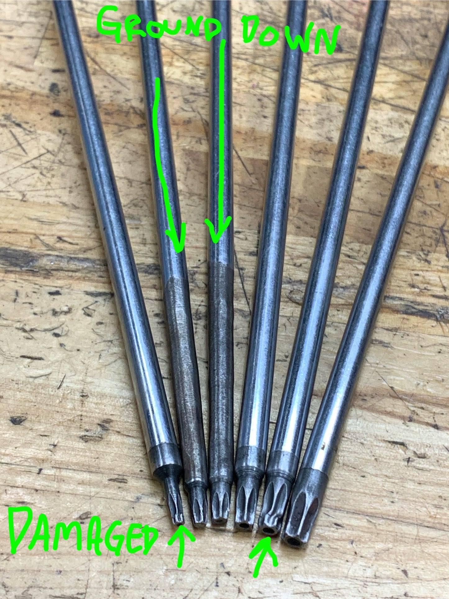 Mac Tools Long Security Torx Screwdriver Set 6pc SDL7TPRS