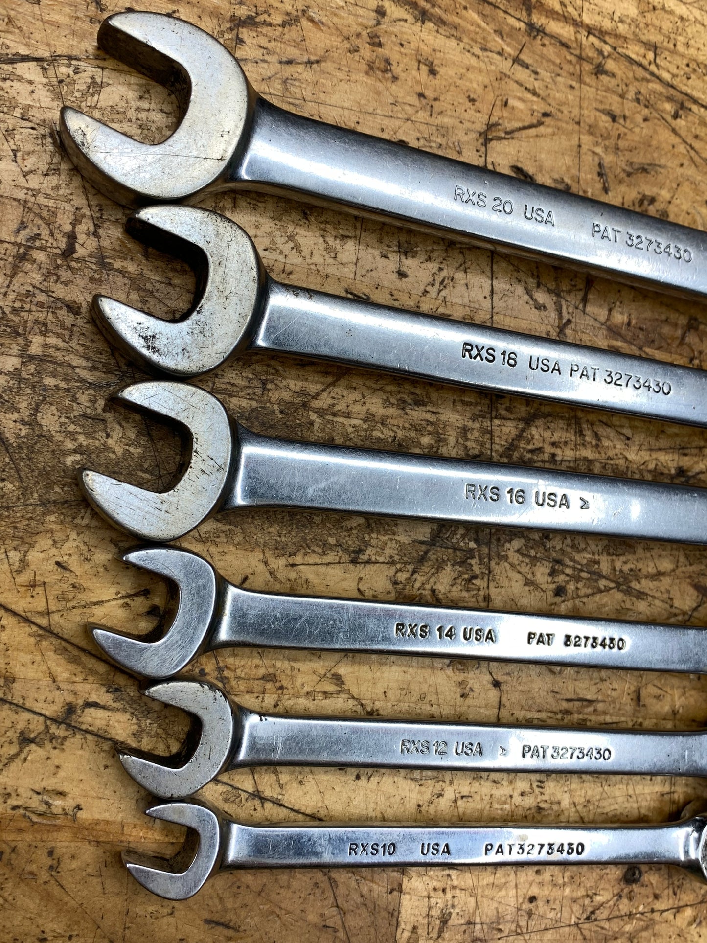 Snap On SAE Flare/Open Combo Wrench Set 6pc USA