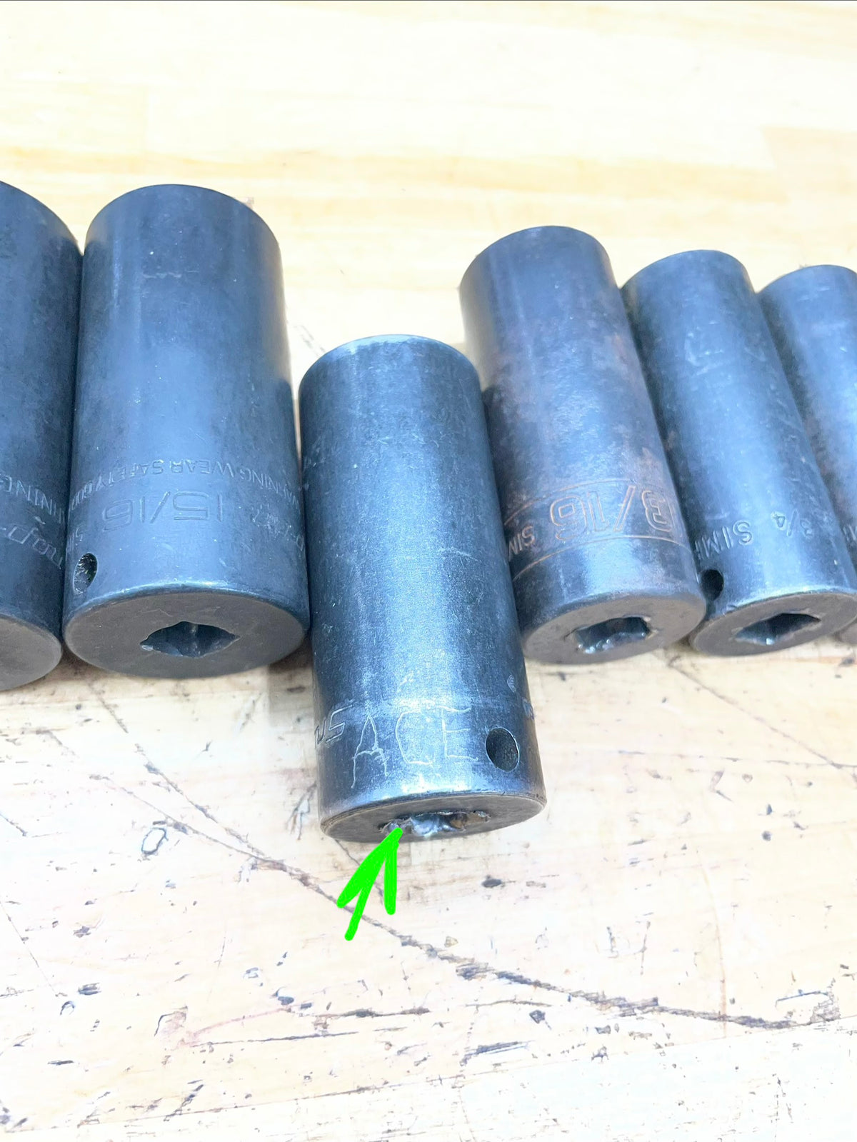 Snap On 3/8” SAE Deep Impact Socket Set 12pc. 5/16”-1” USA 212SIMFYA