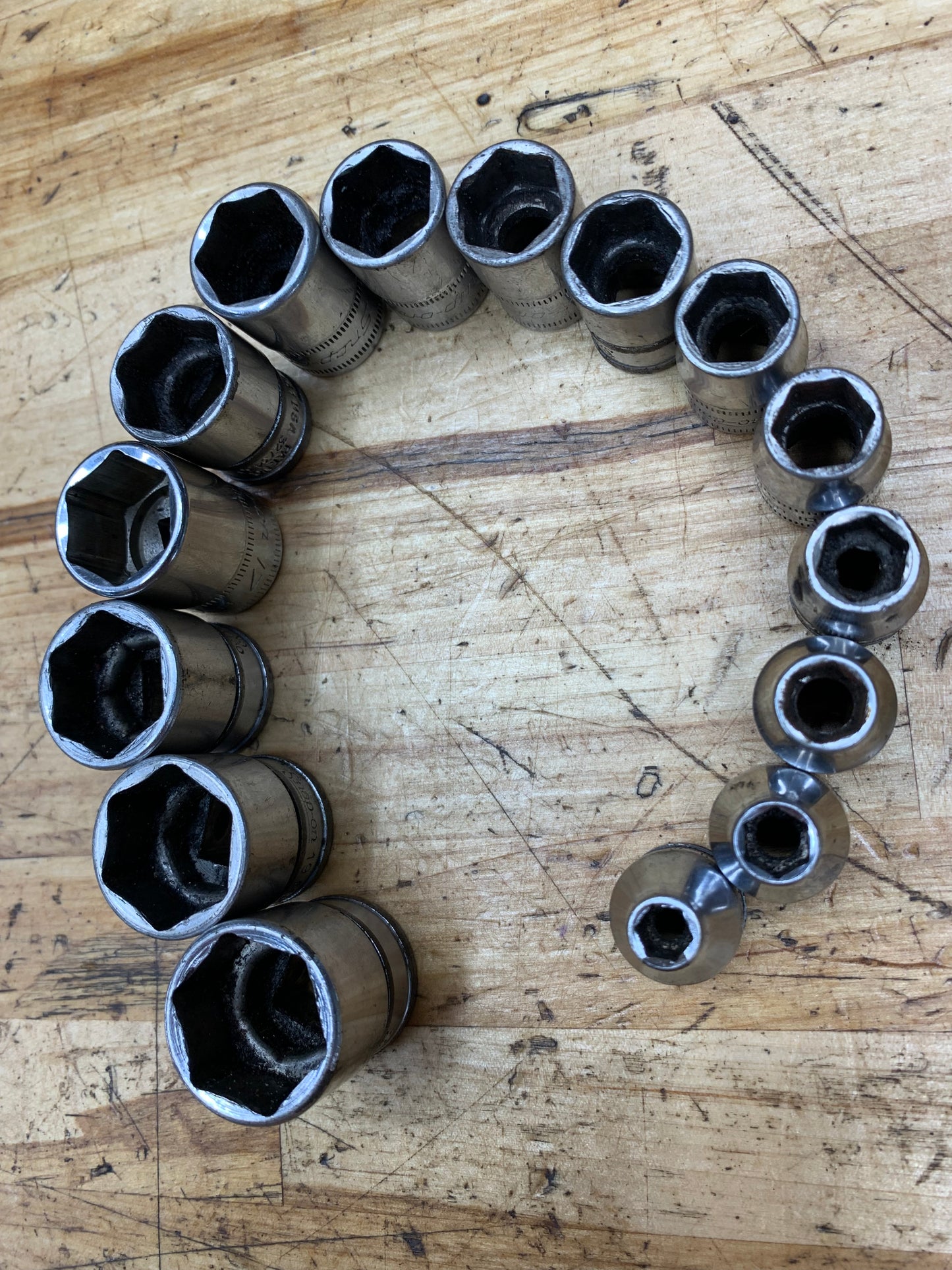 Snap On 3/8” Metric Shallow Socket Set 16pc. USA 6-20mm
