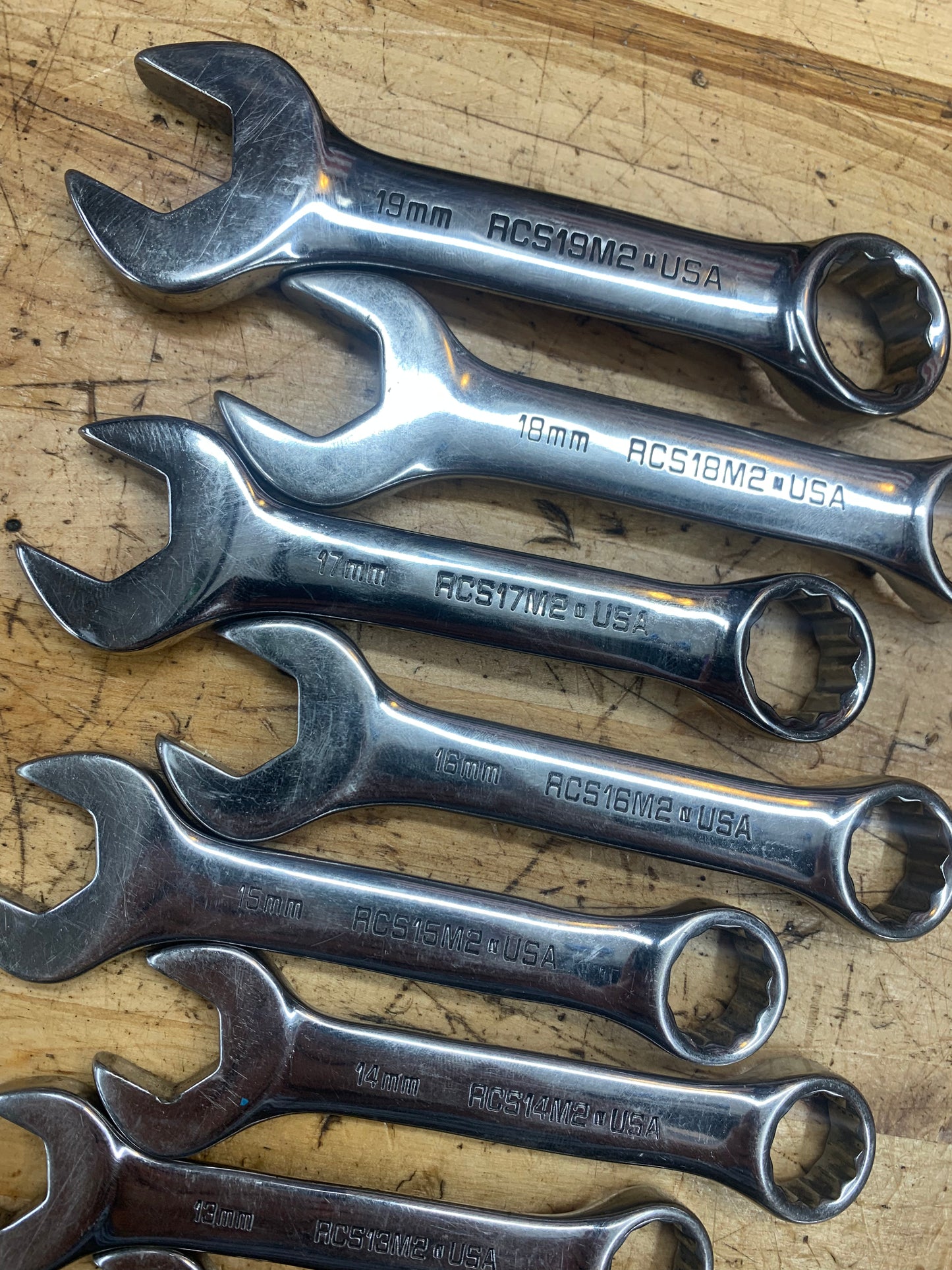 Matco Metric Stubby Wrench Set 10pc USA SRCSM102T
