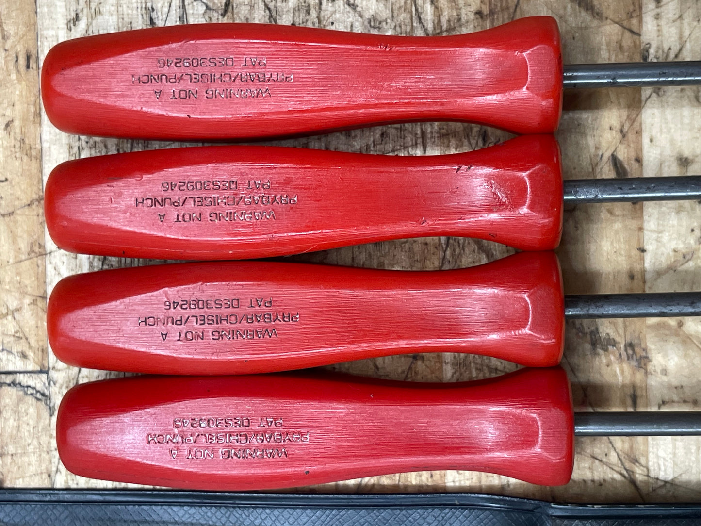 Snap On 4pc Mini Pick Red Hard Handle Pouch Set USA ASA204A