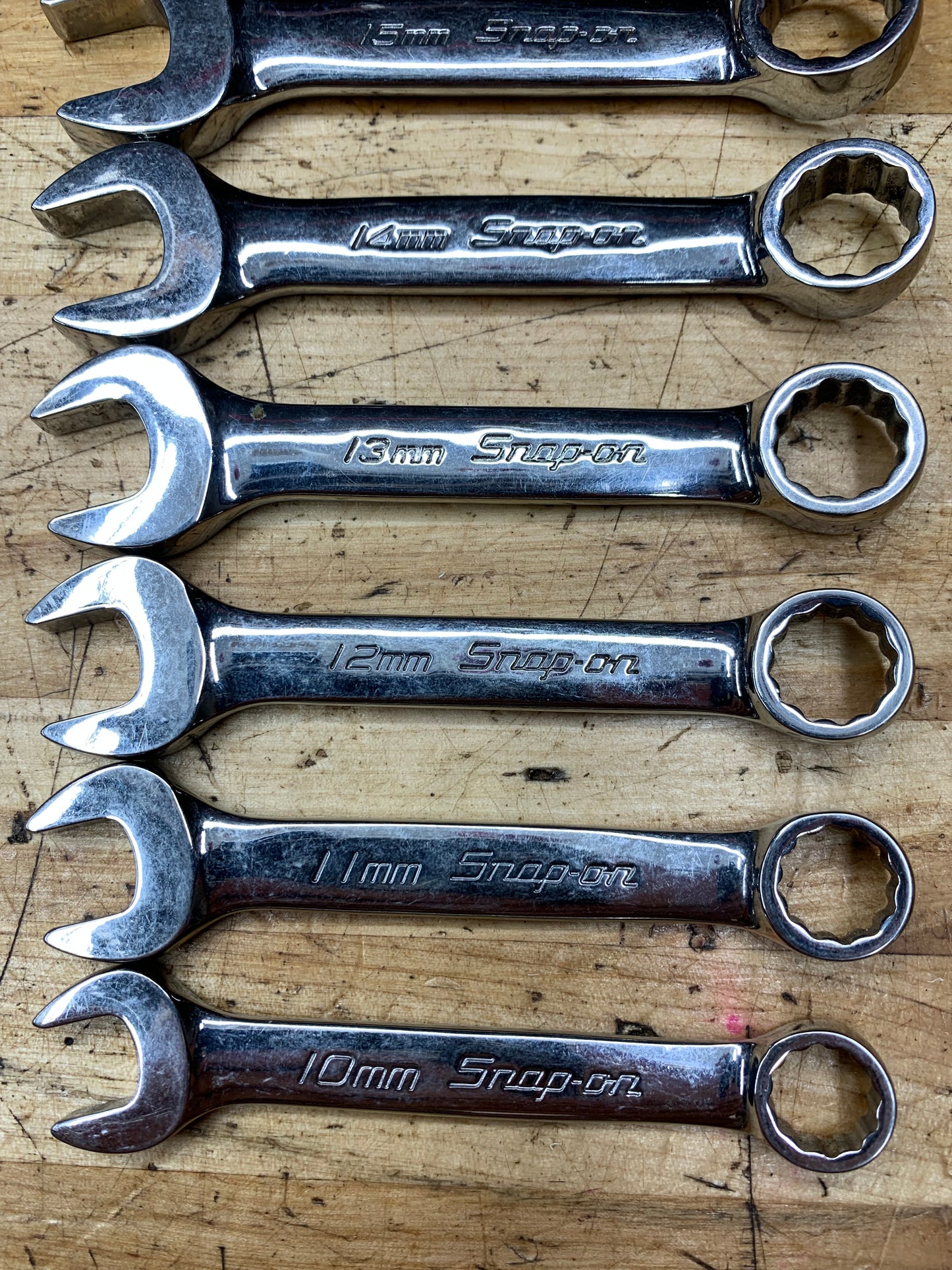 Snap On Metric Stubby Wrench Set 10-19mm 10pc  USA OXIM710B