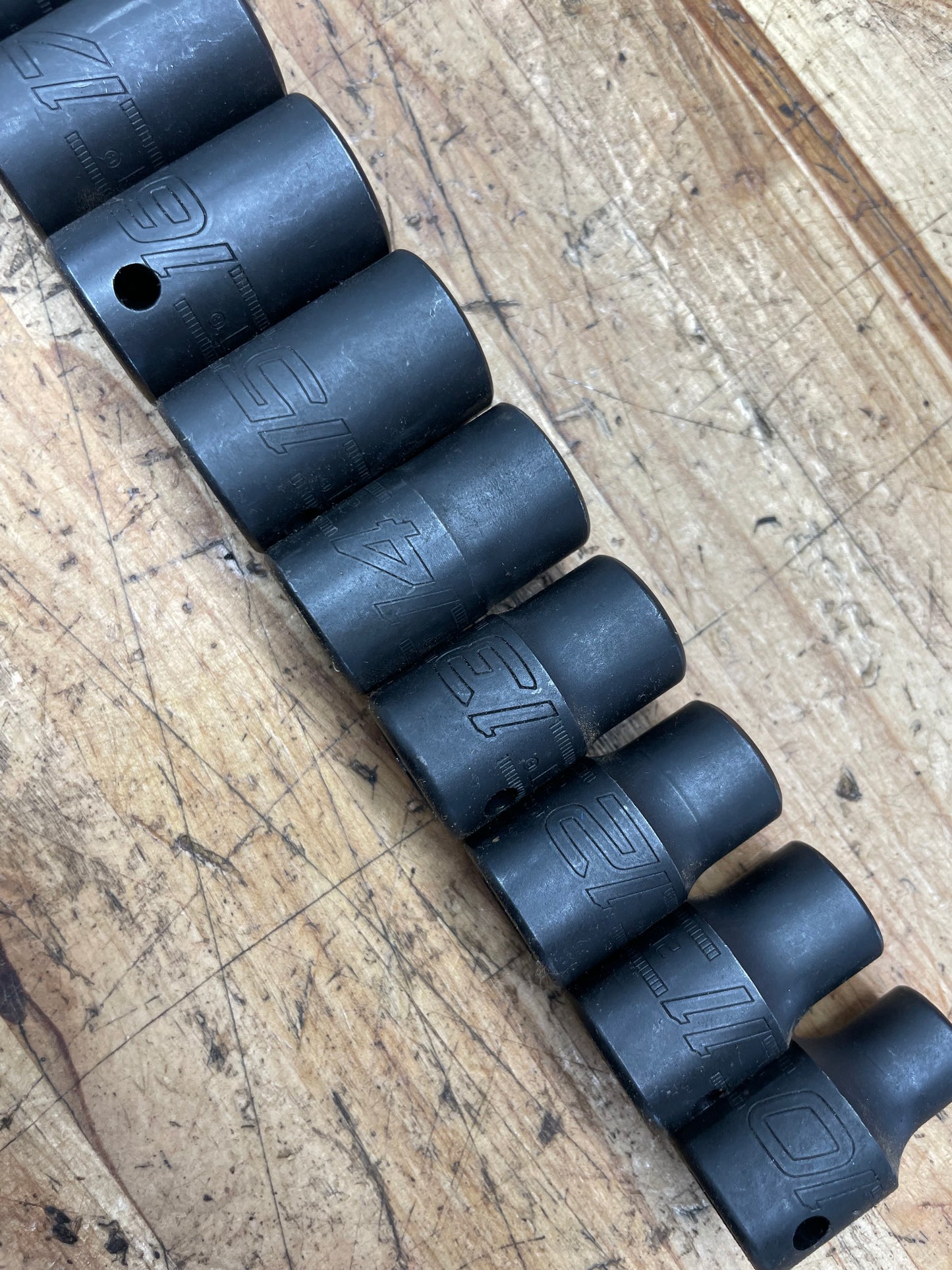 CAT by Snap On 1/2” Metric Shallow Impact Socket Set 12pc USA 10-21mm