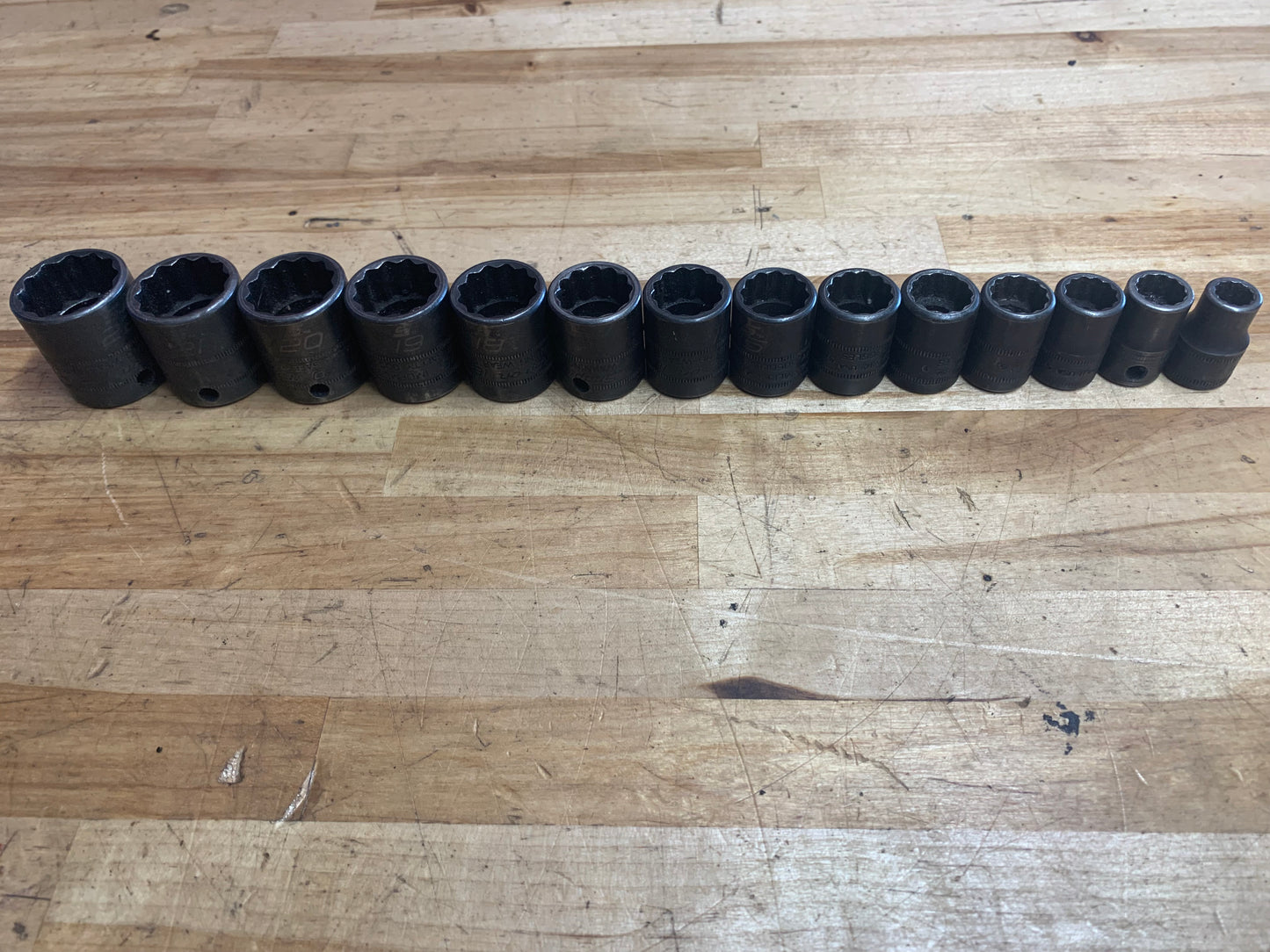 Snap On 3/8" Metric 12 Point Impact Shallow Socket Set 14pc