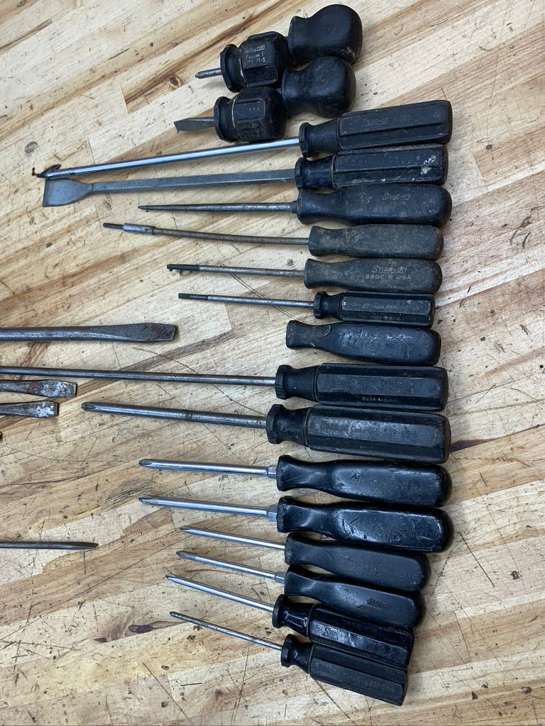 Snap On Vintage & Octo Grip Screwdriver BIG BUNDLE 35pc USA