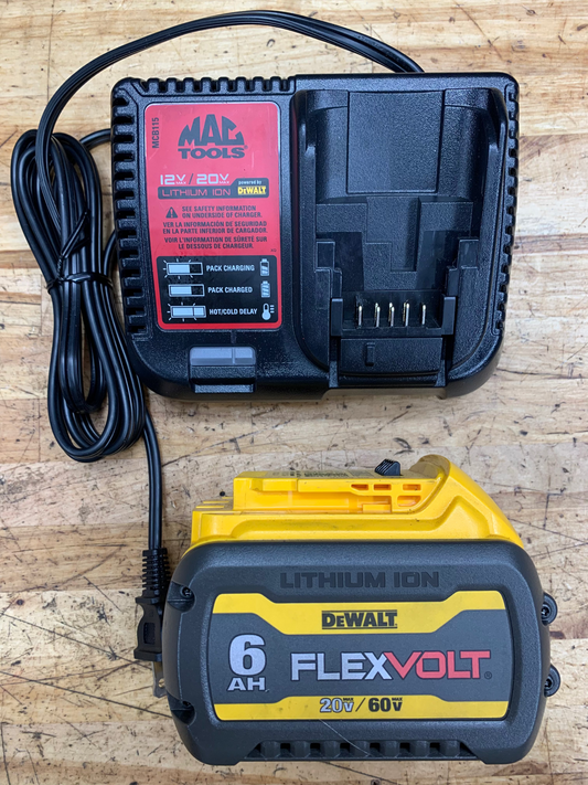 Mac Tools 12v/20v Battery Charger WITH 6ah FLEX VOLT BATTERY MCB115