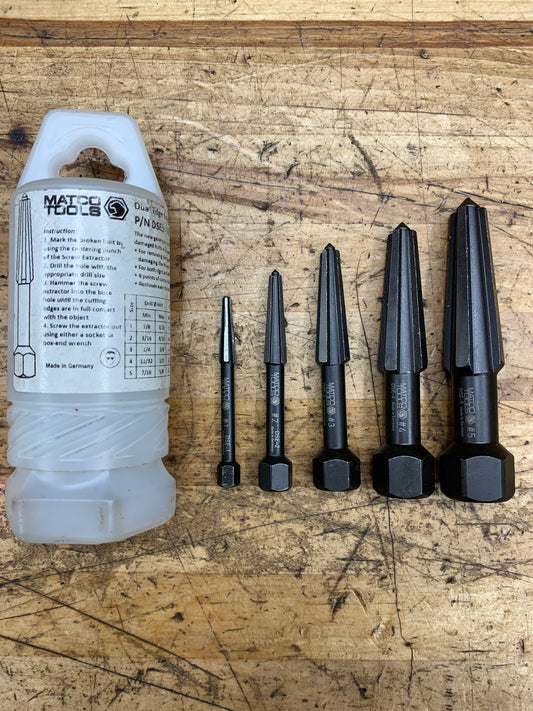 Matco Dual Edge Screw Extractor Set Germany DSE5