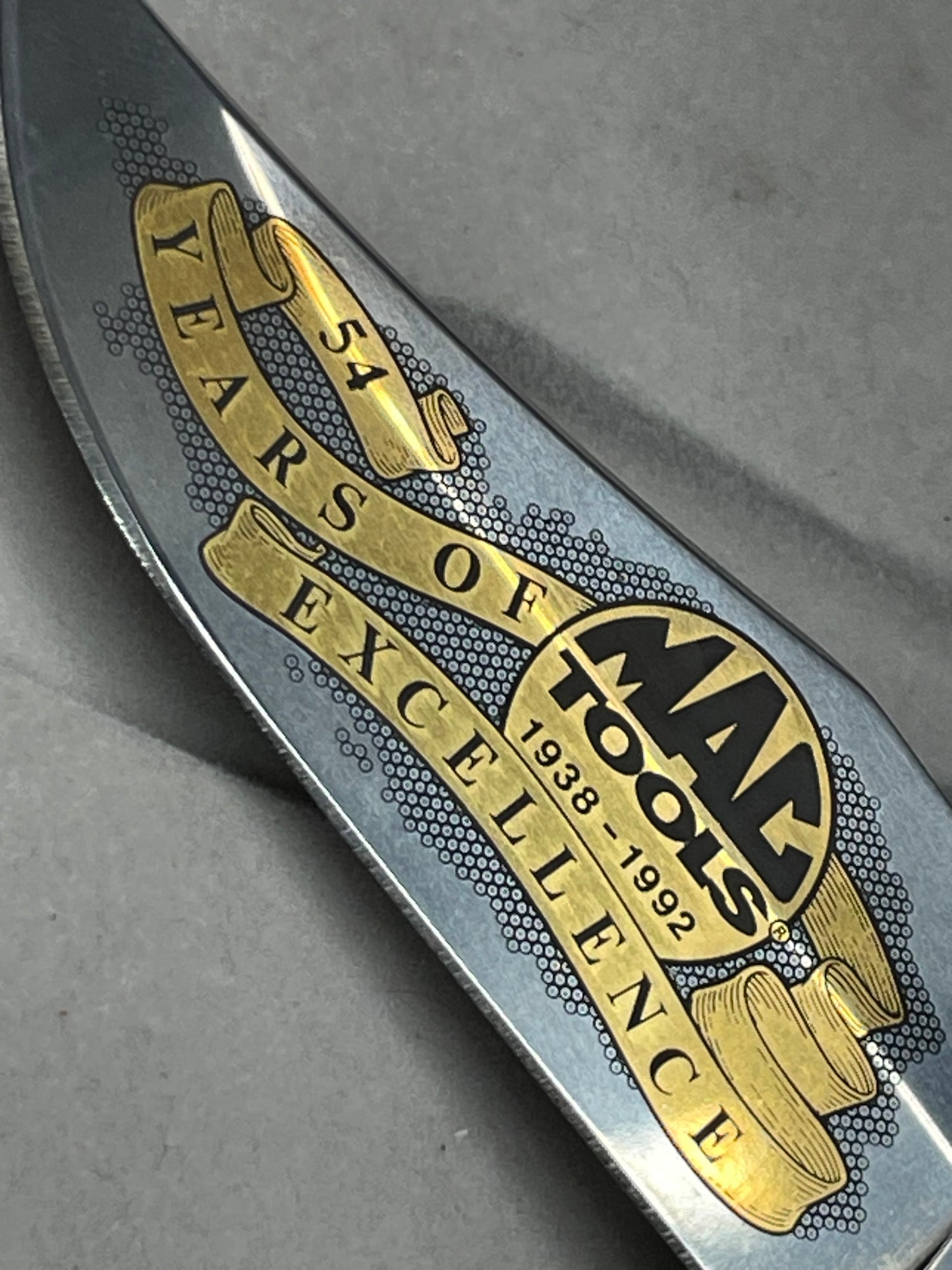 Vintage Gerber Mac Tools 54th Anniversary Commemorative Pocket Knife 1938-1992 Limited Edition #685/3500 w/ Case USA