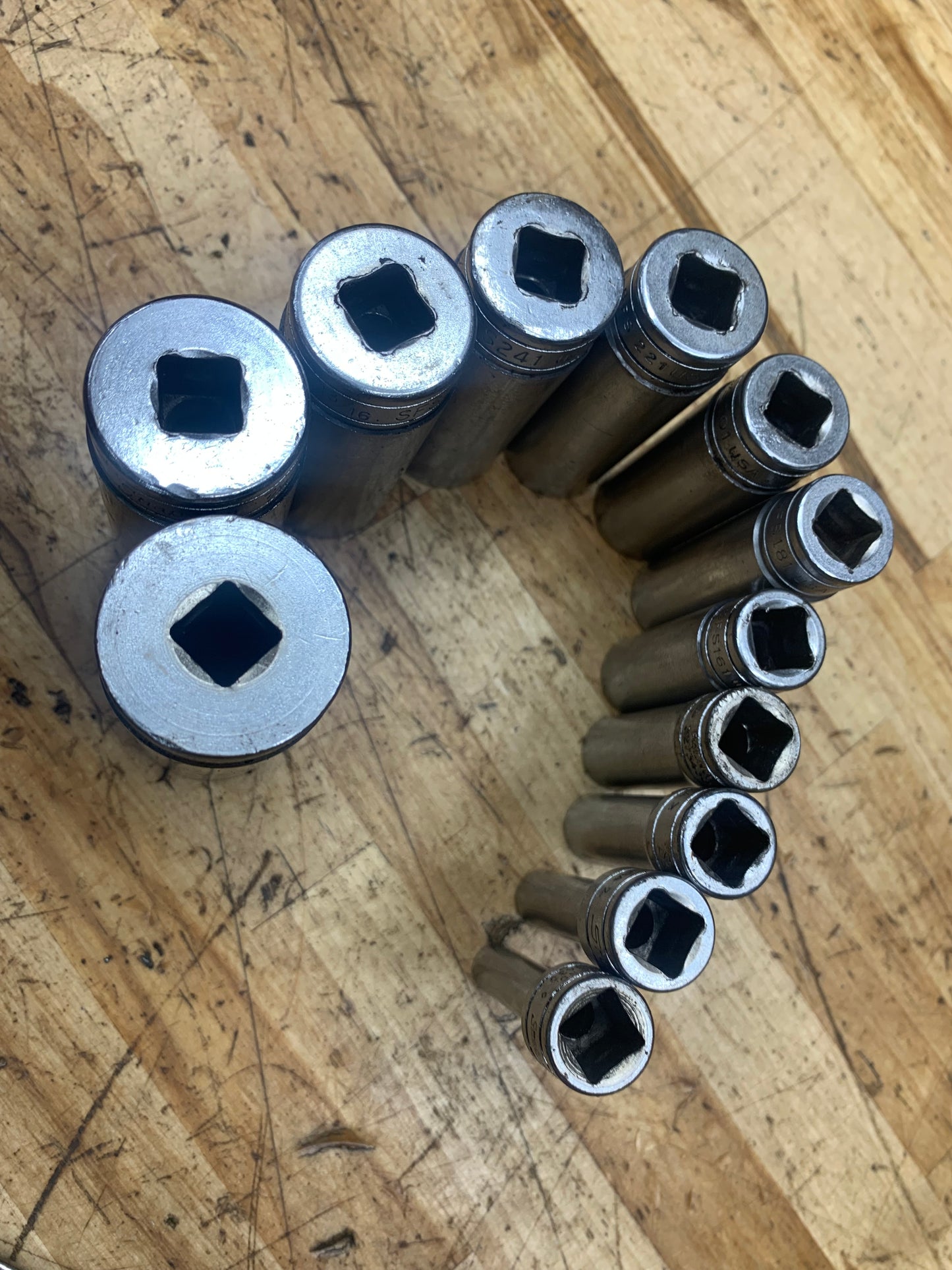 Snap On 3/8" SAE Deep Socket Set 12pc USA