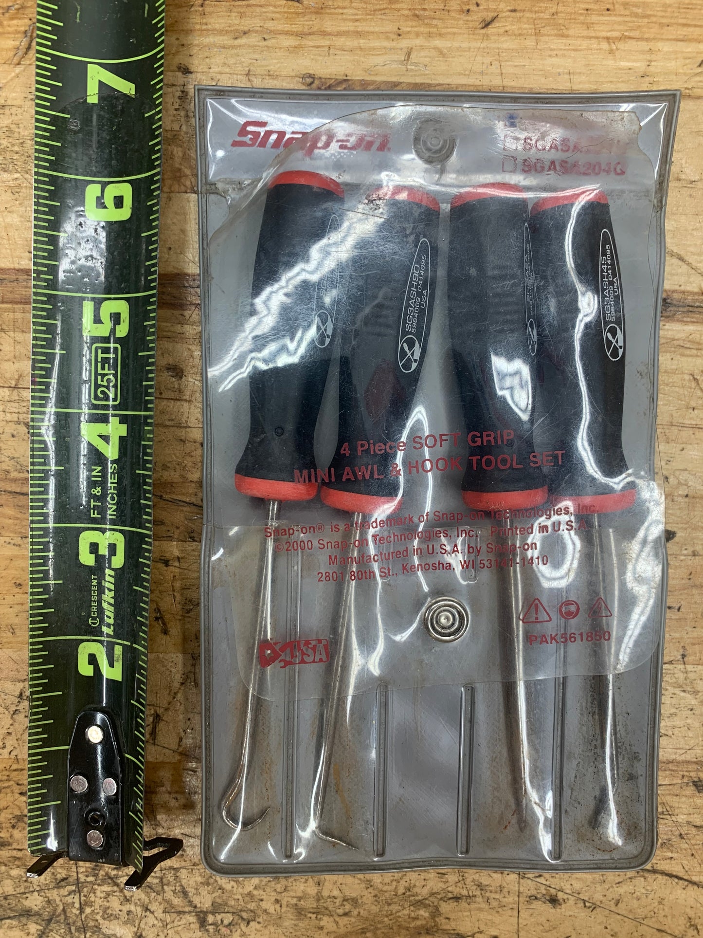 Snap On Mini Pick Set Vintage Soft Grip Pouch Set USA SGASA204