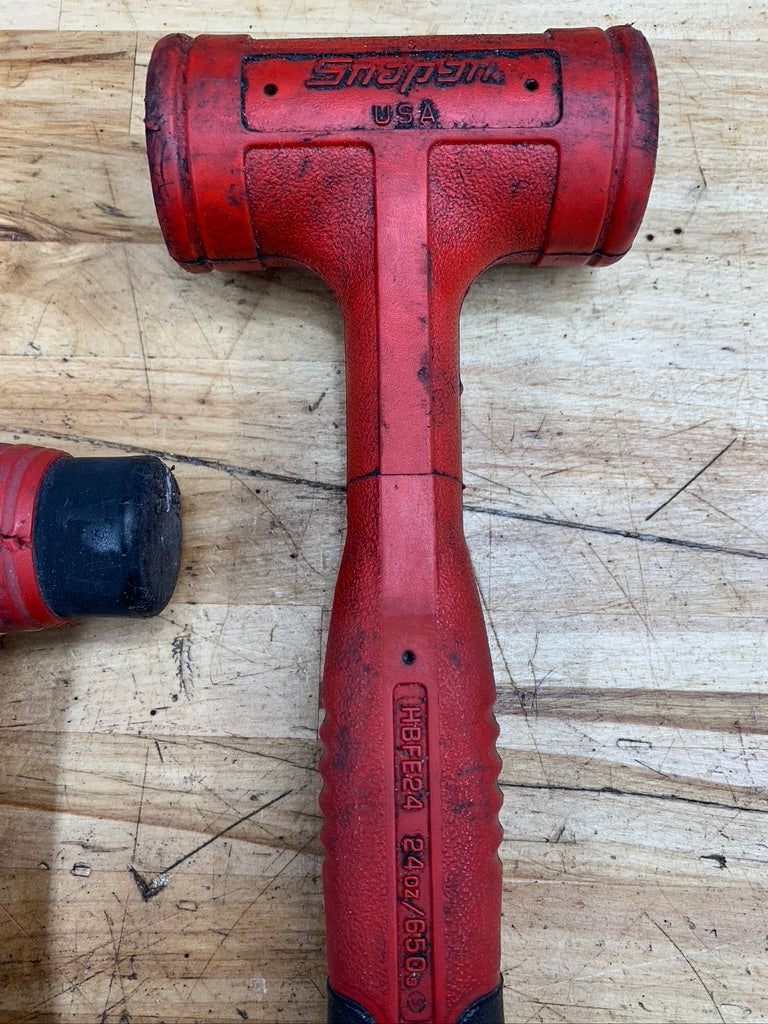 Snap On Plastic Tip Mallet and Deadblow Mallet Set 16oz/24oz