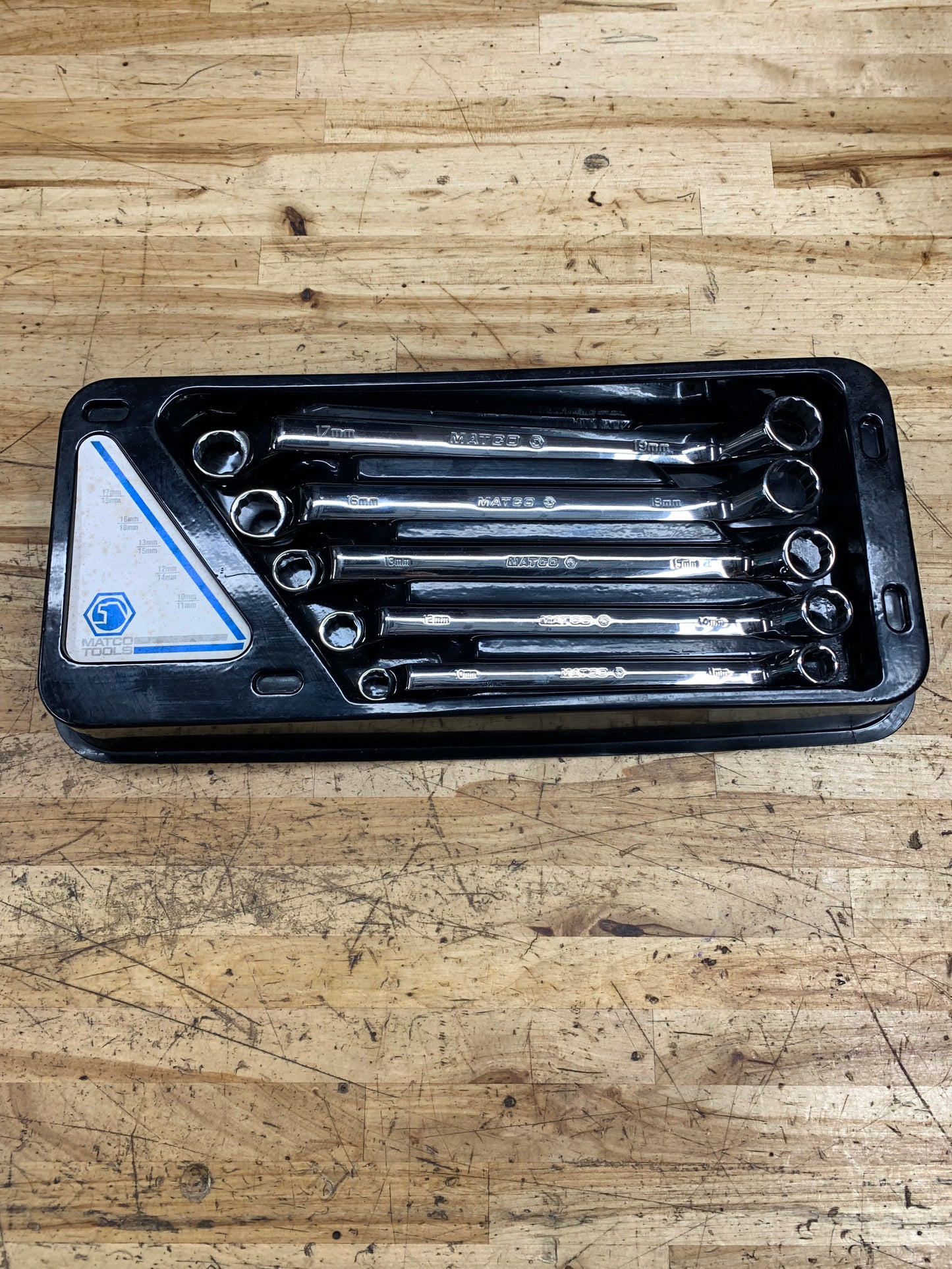 Matco Metric Deep Offset Box Wrench Tray Set USA SRBDLM5TA