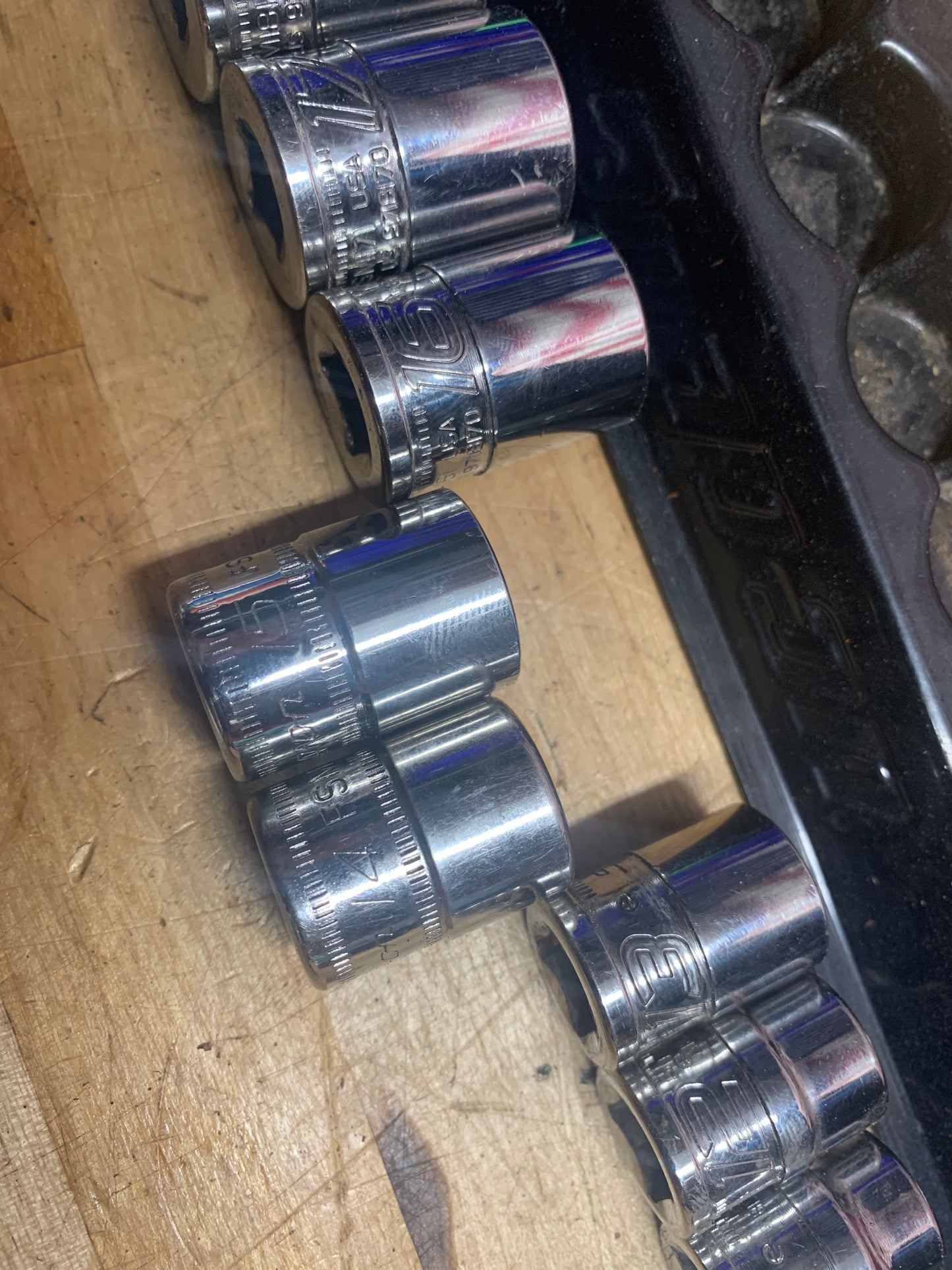 Snap On FDX 15pc socket set metric shallow  215YFSMY