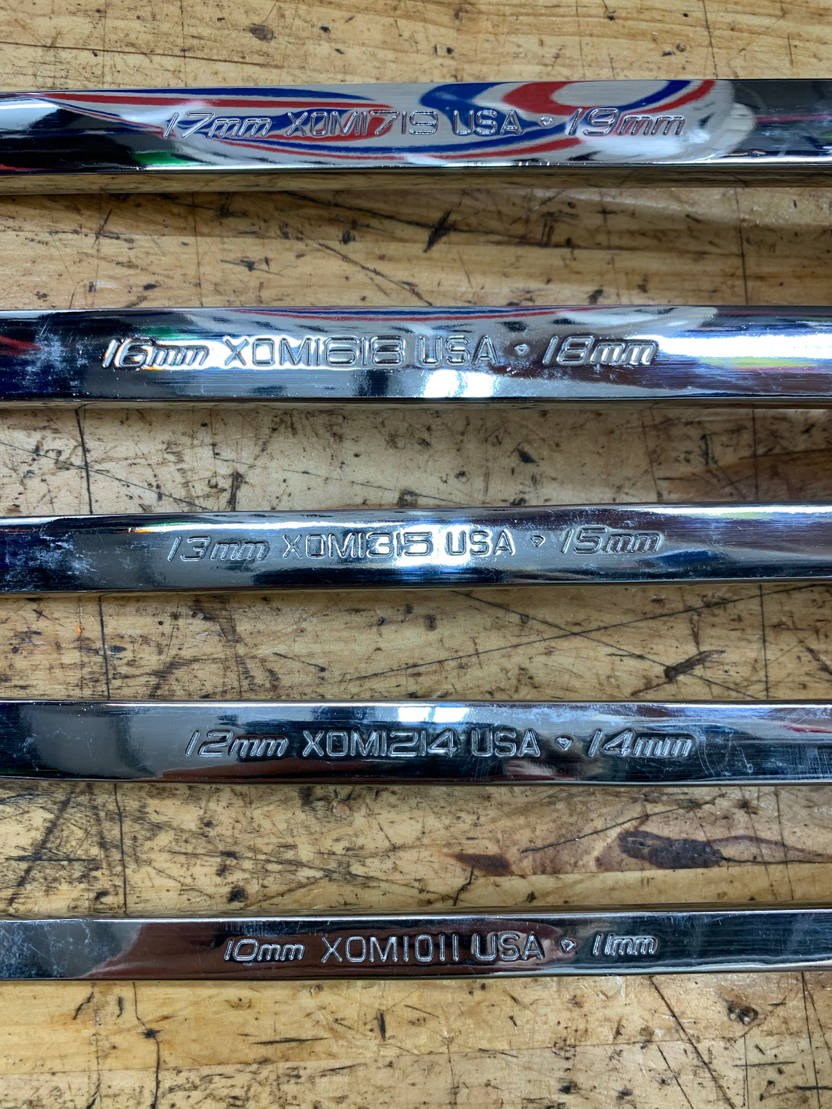Snap On Metric 60 Degree Deep Offset Box Wrench Set 5pc 10-19mm USA NICE XOM605