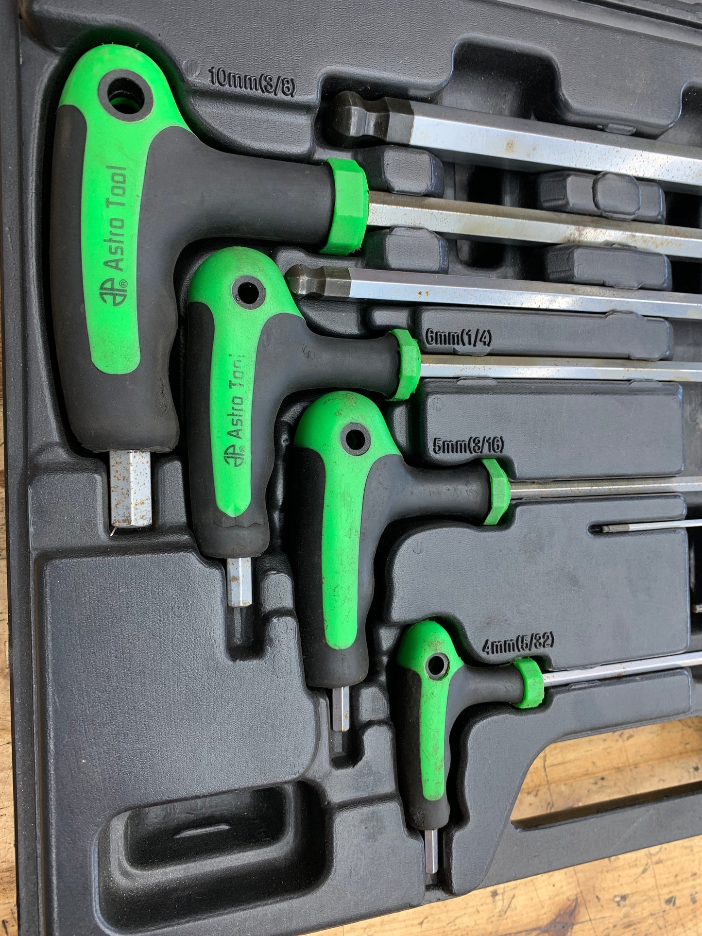 Astro Pneumatic T-Handle Metric Ball End Hex Key Set 1025
