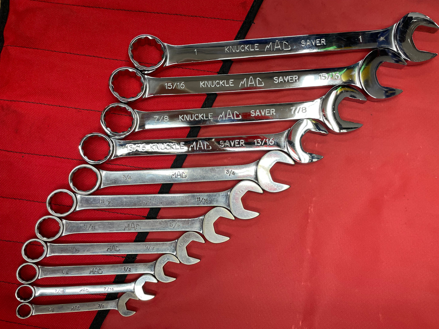 Mac SAE Short Pattern Combo Wrench Set 11pc 3/8”-1” USA