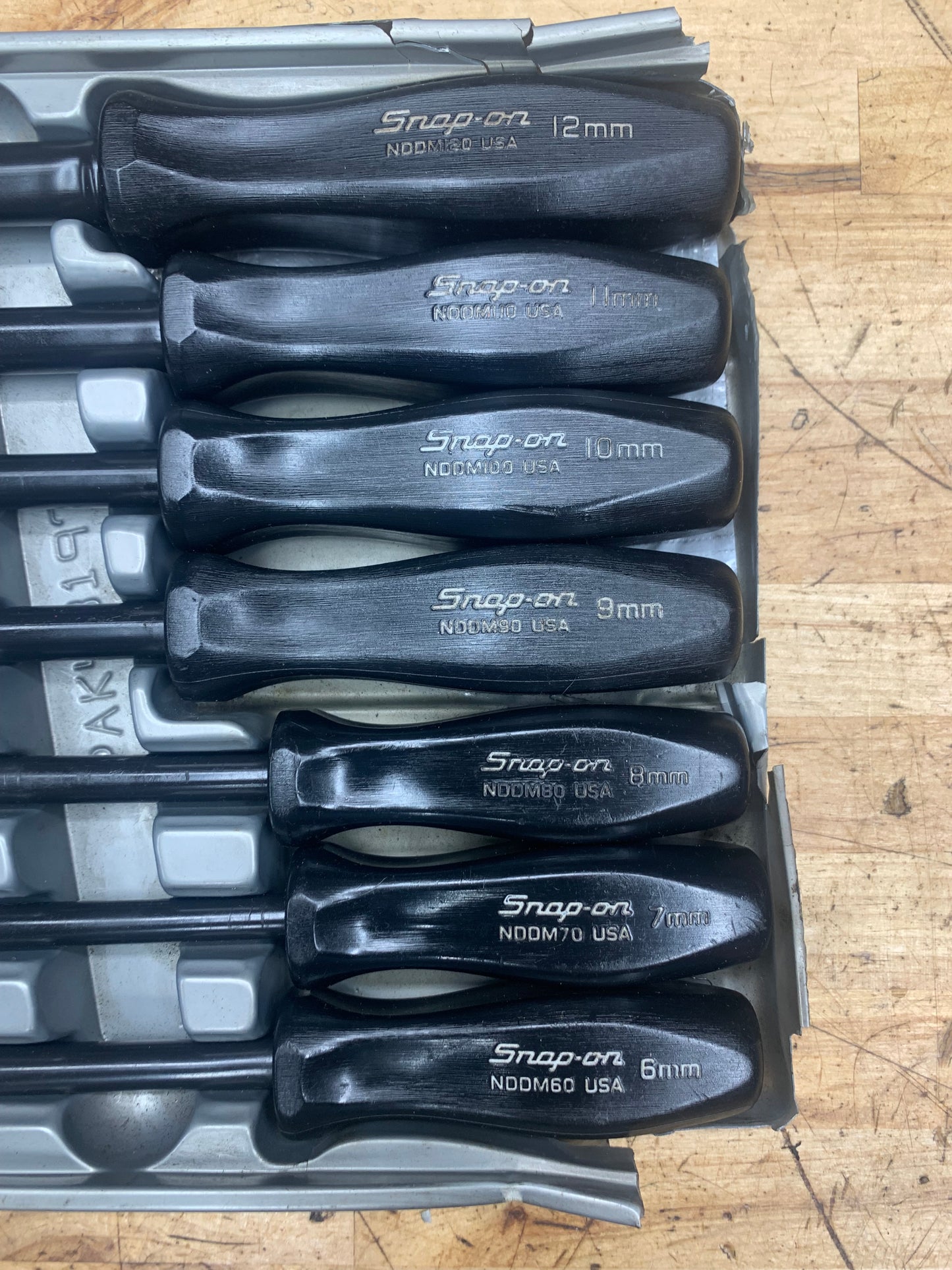 Snap On Metric Nut Driver Set 7pc USA NDDM1070